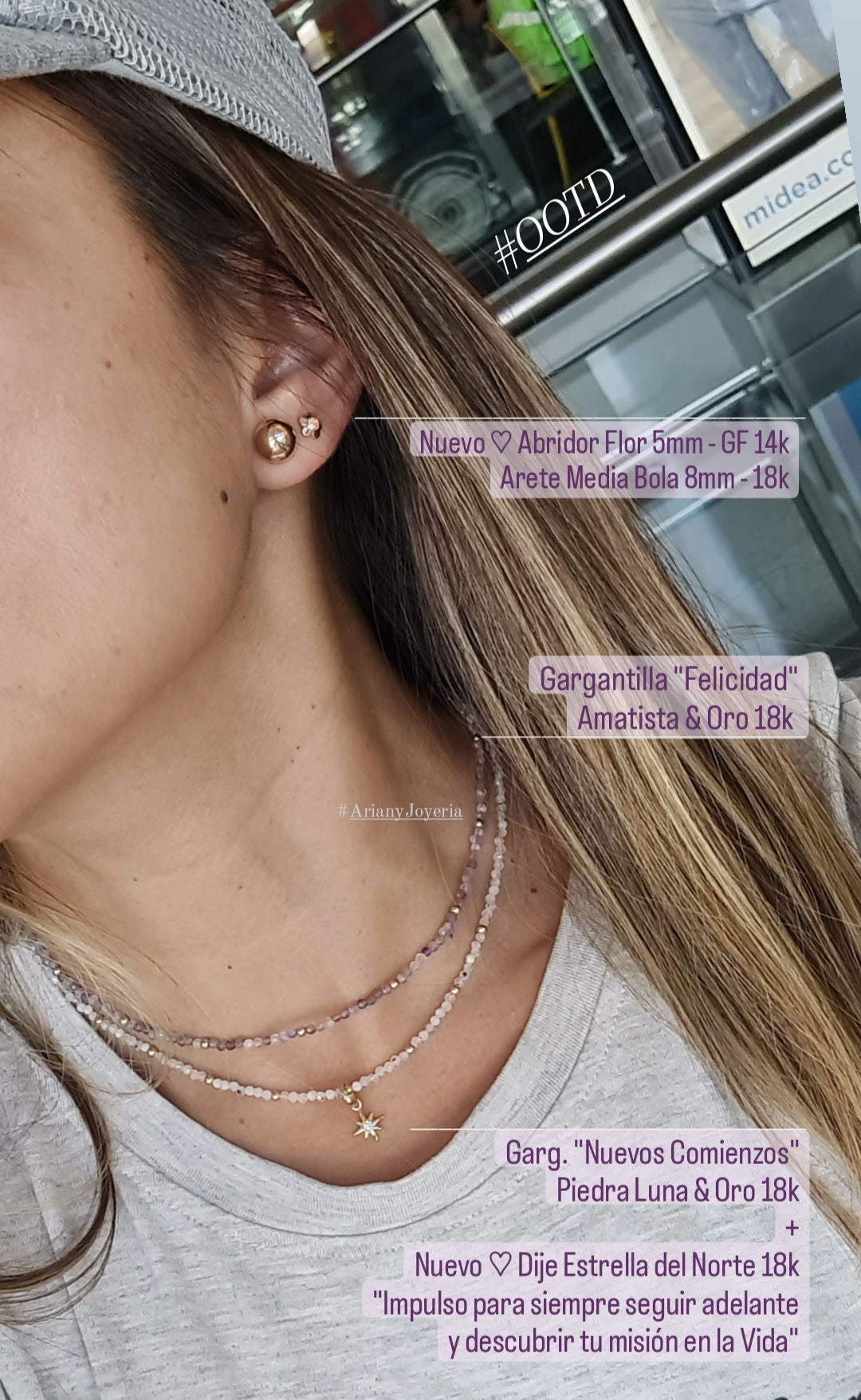 Arete Media Bola - Oro 18K