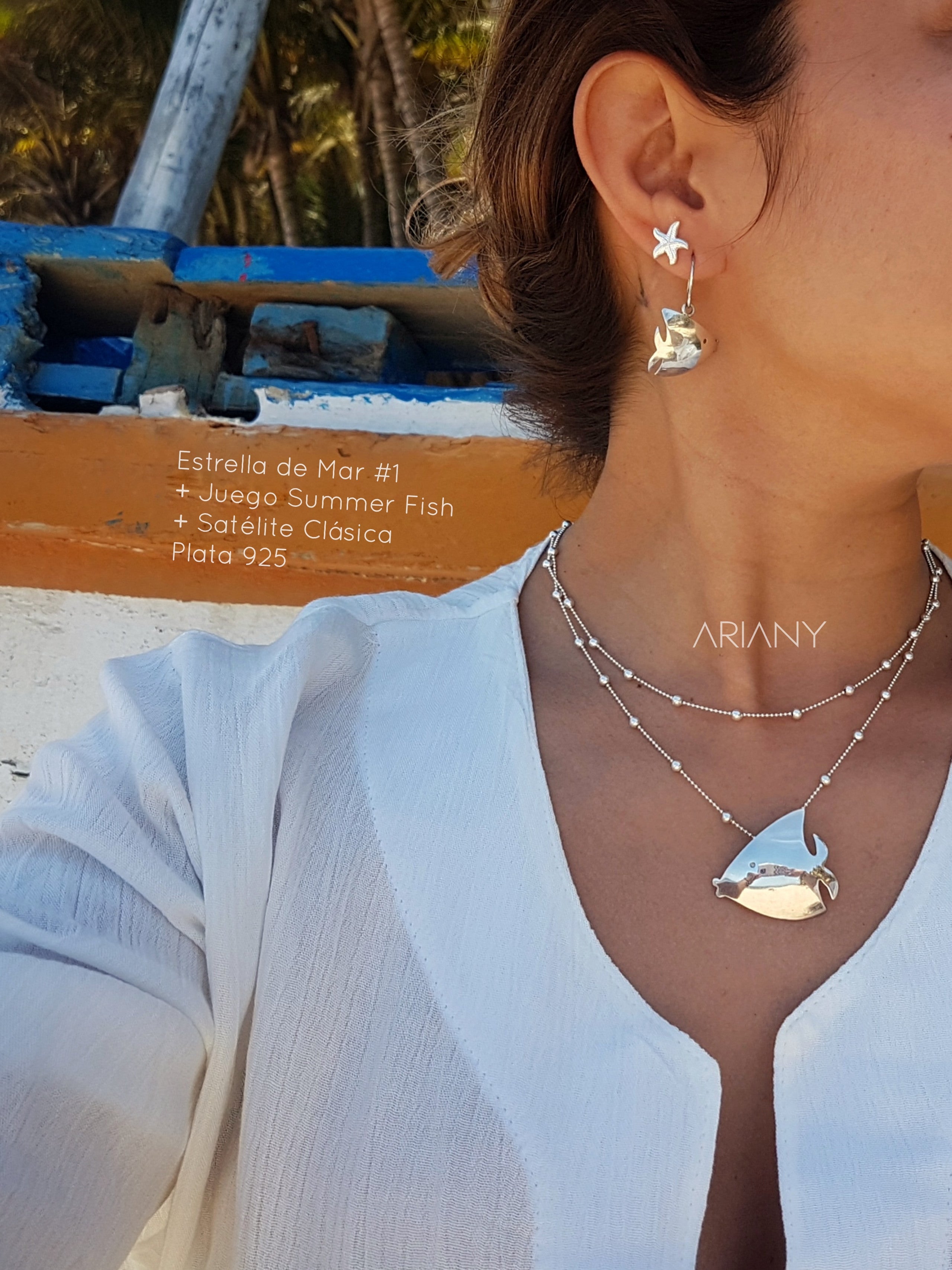 Juego Summer Fish - Plata 925
