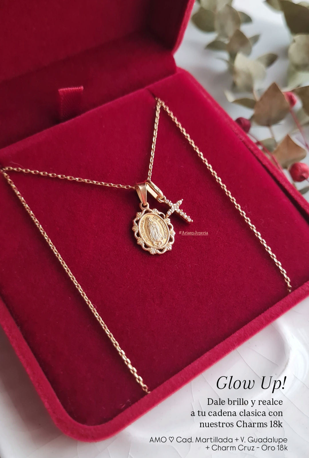Dije Cruz Charm - Oro 18k