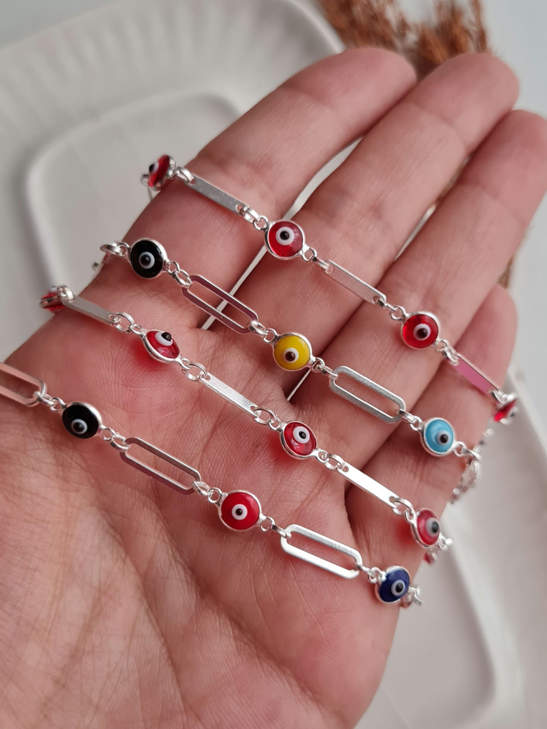 Pulsera Ojo Turco Clips - Plata 925