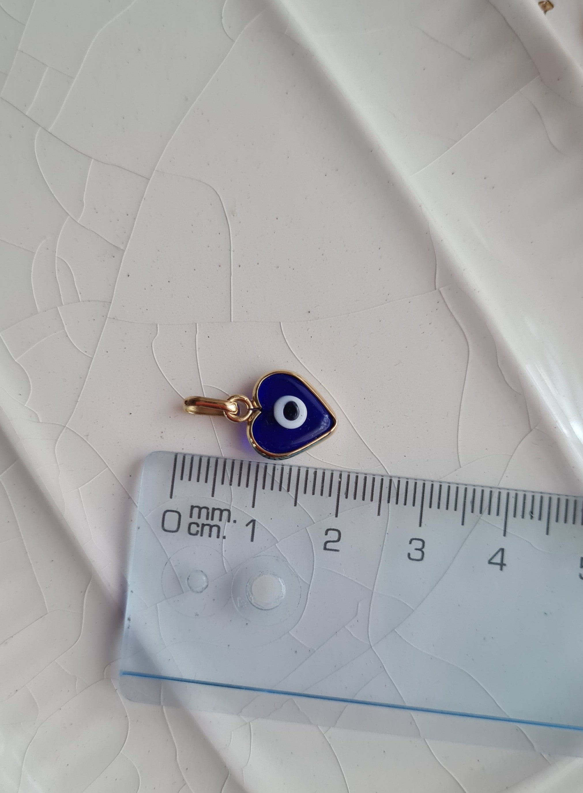 Dije Ojo Turco Corazon - Oro 18k
