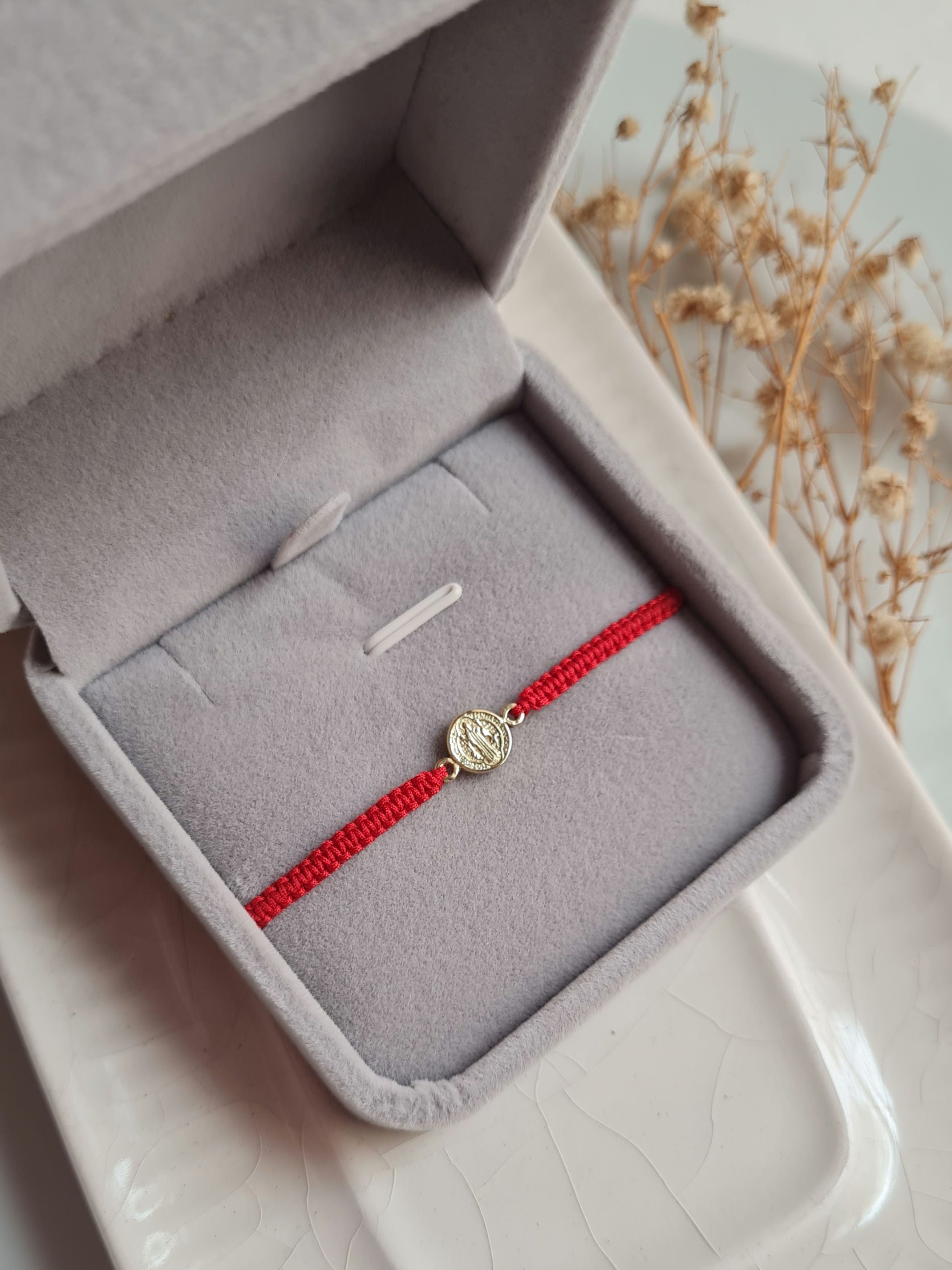 Pulsera San Benito Tejida - Oro 18k