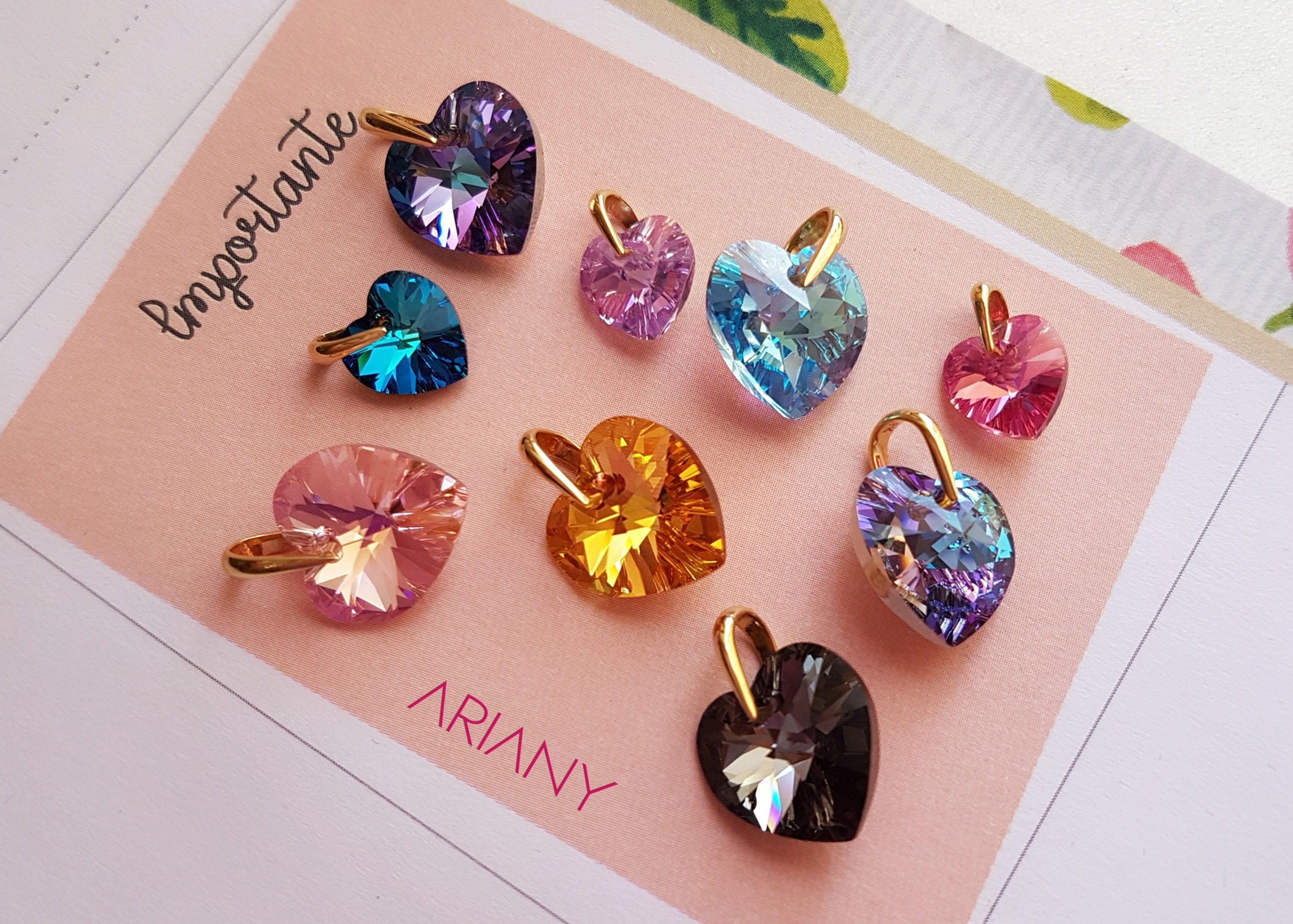 Dije Corazon Swarovski - Oro 18k