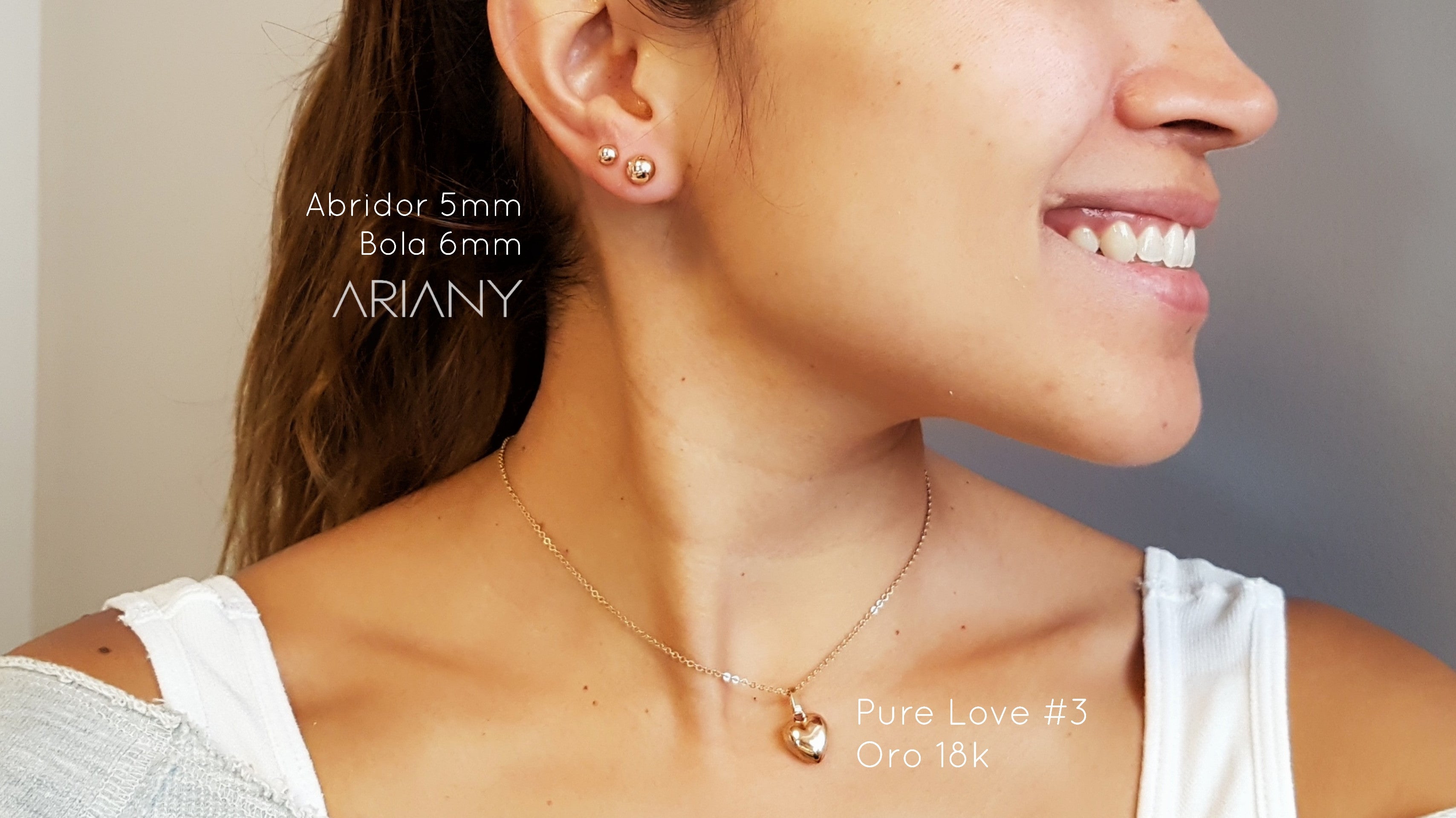 Arete Bola - Oro 18K