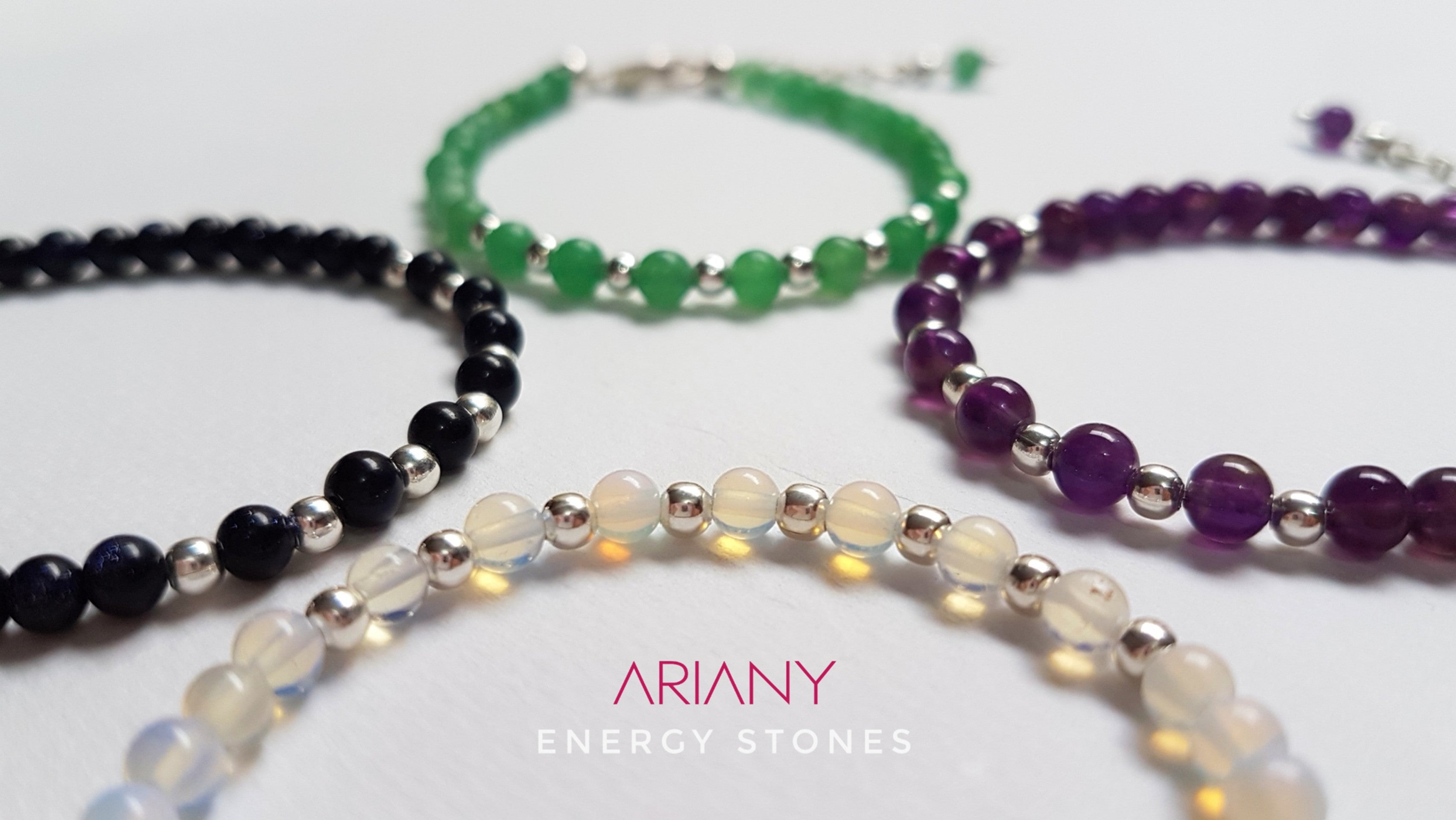 Pulsera Piedras Naturales Minimalista  - Plata 925
