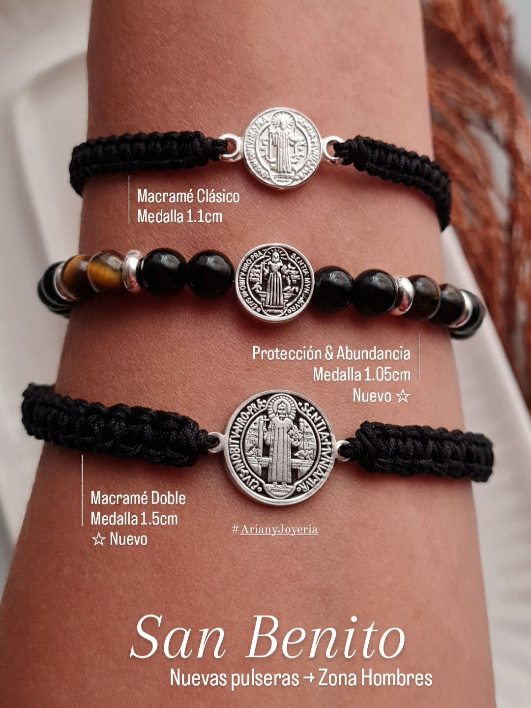 Pulsera San Benito (Tejido Doble) - P950