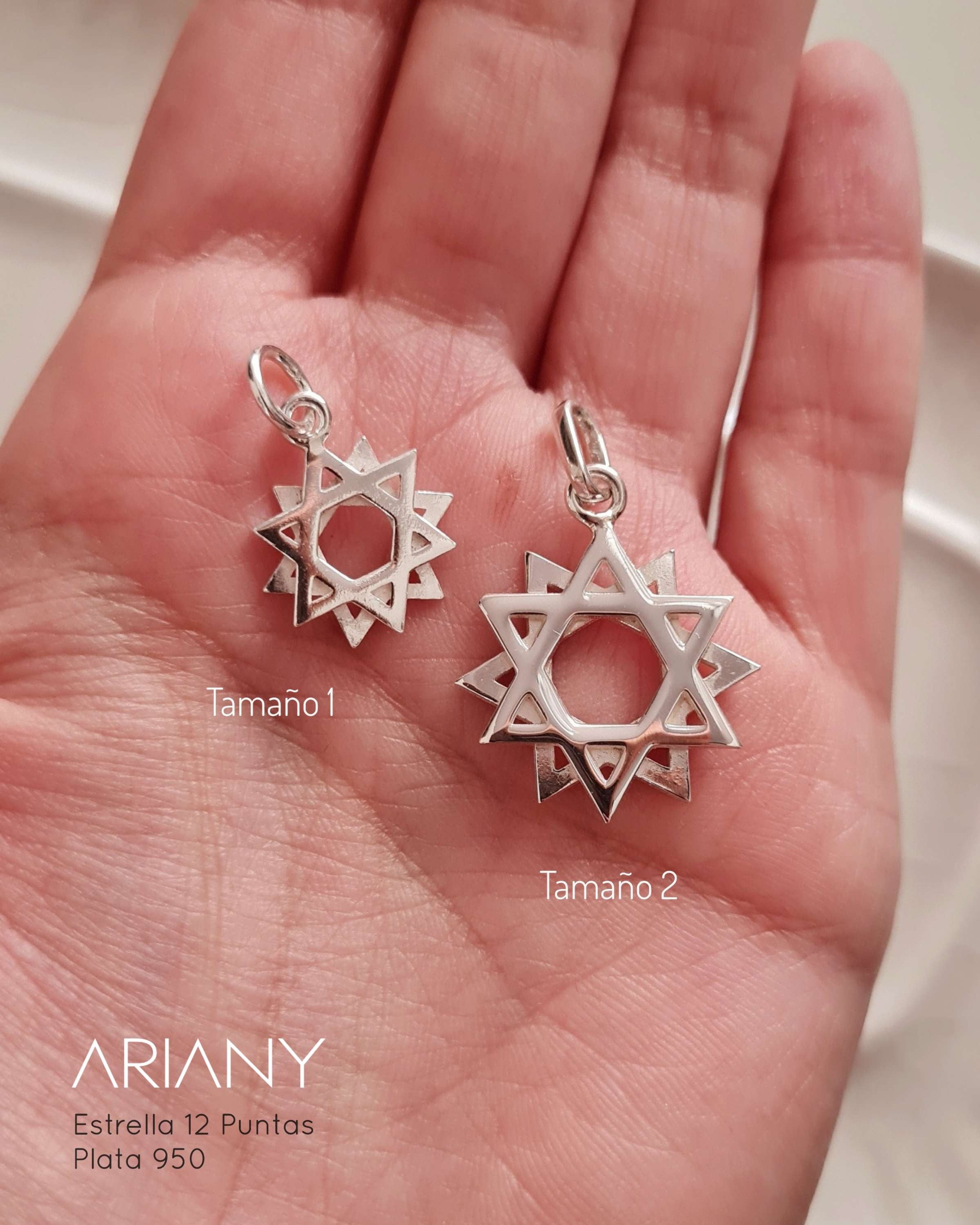 Dije Estrella 12 Puntas - Plata 950