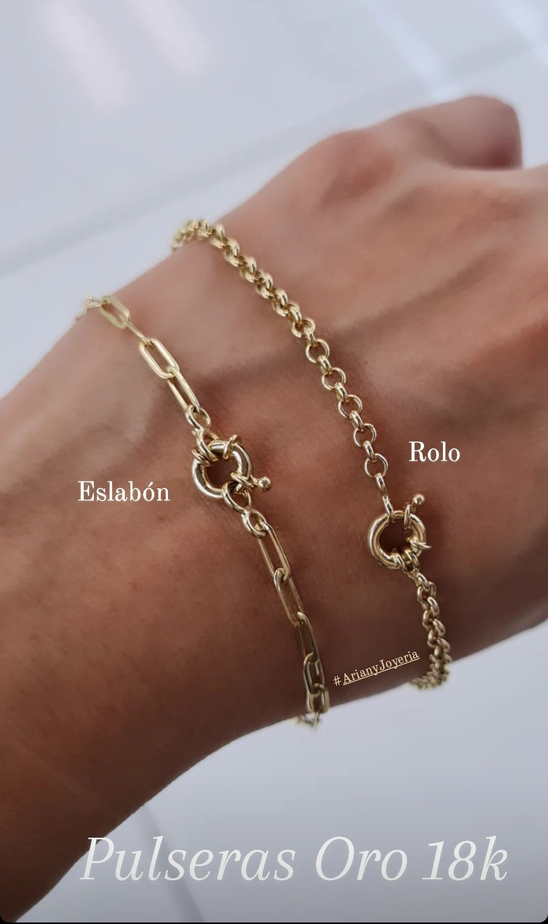 Pulsera Rolo Thin - Oro 18k