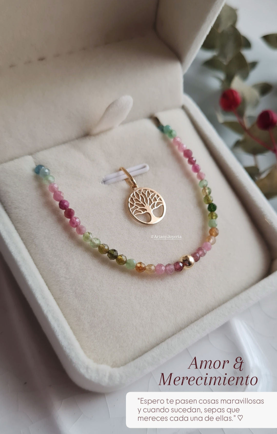 Pulsera Turmalinas "Amor & Merecimiento" - Oro 18k