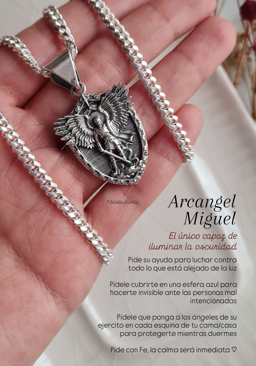 Cadena Arcangel Miguel 3D & Lomo Corvina - P925/950