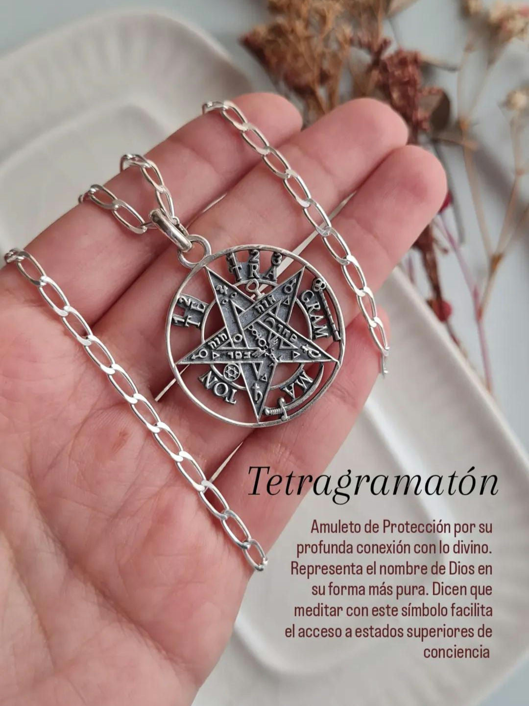 Cadena Eslabon Maxi + Tetragrammaton - P925/950