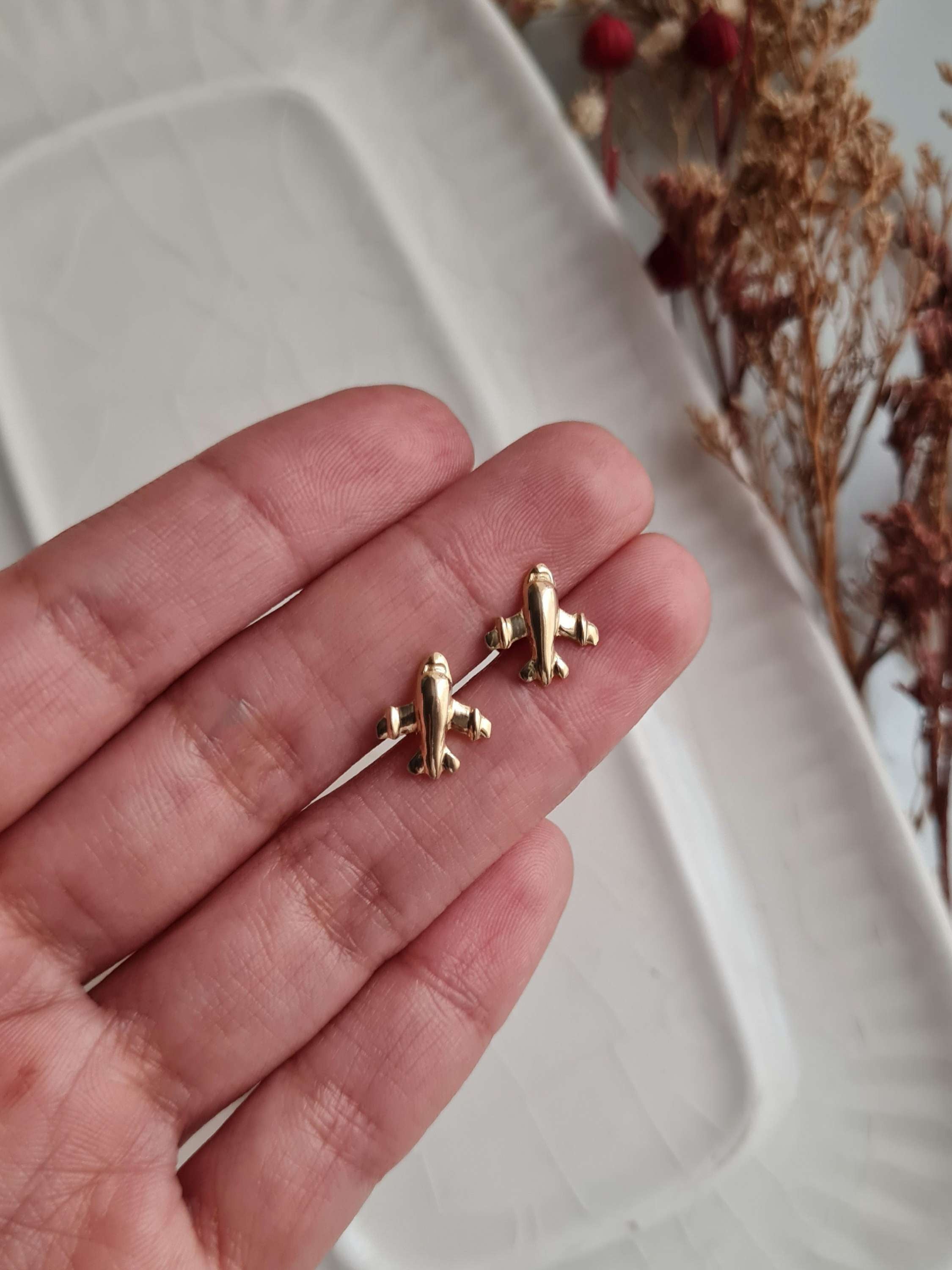 Aretes Avion - P950 Gold