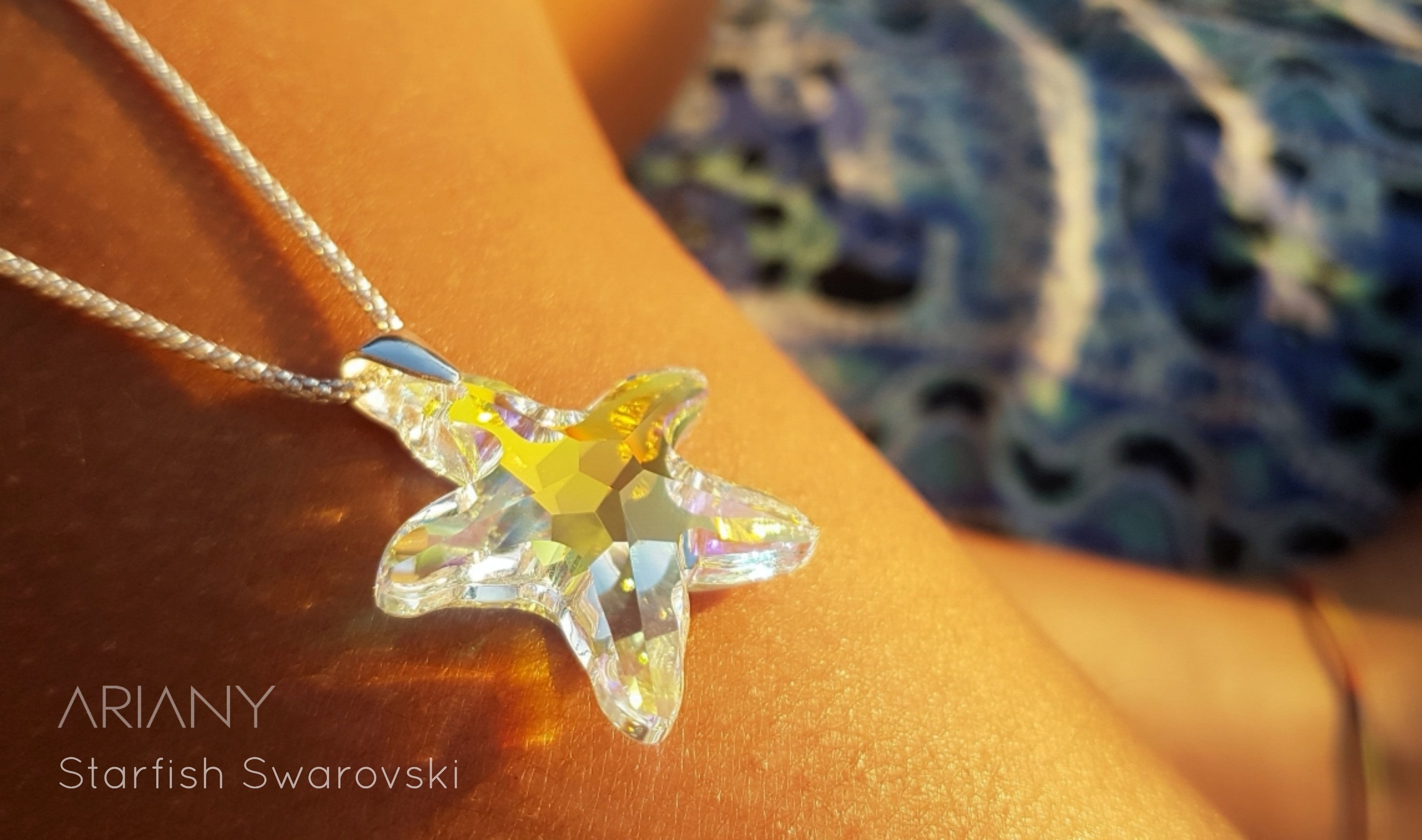 Starfish Swarovski Northern Lights - Plata 925/950
