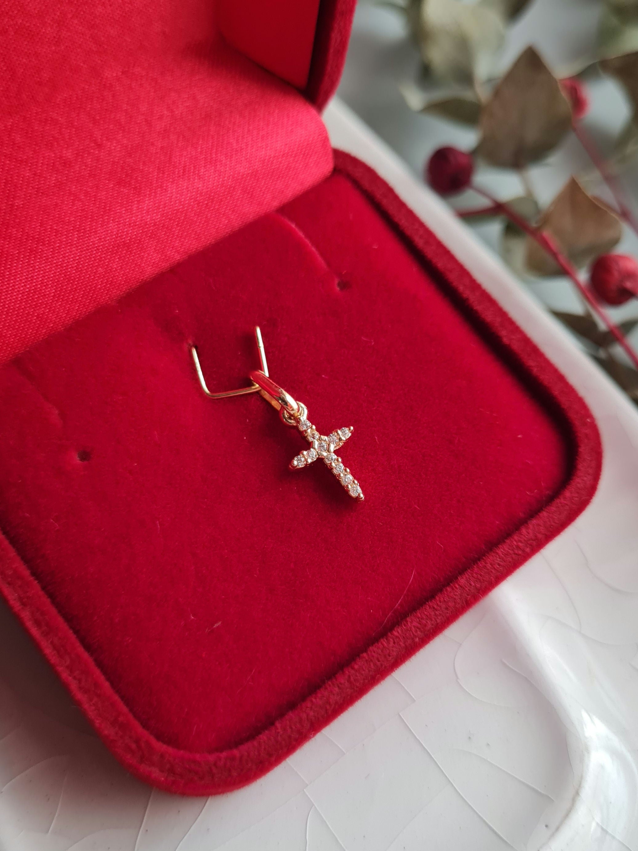 Dije Cruz Charm - Oro 18k