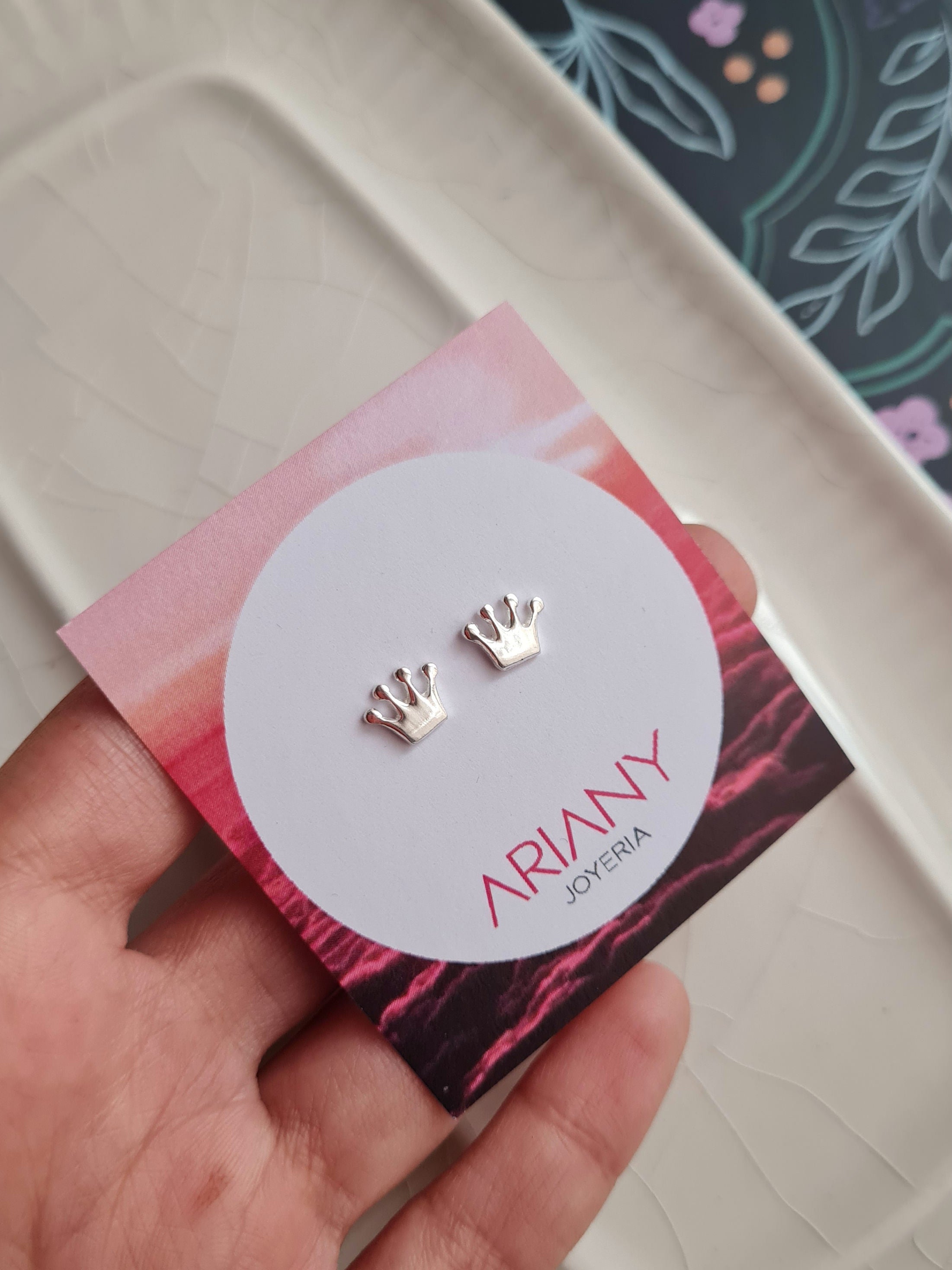 Aretes Corona - Plata 950