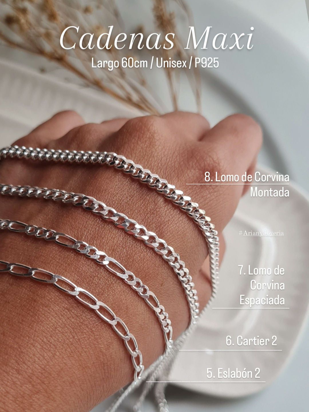 Cadenas Maxi 60cm - Plata 925 (Sin dije)