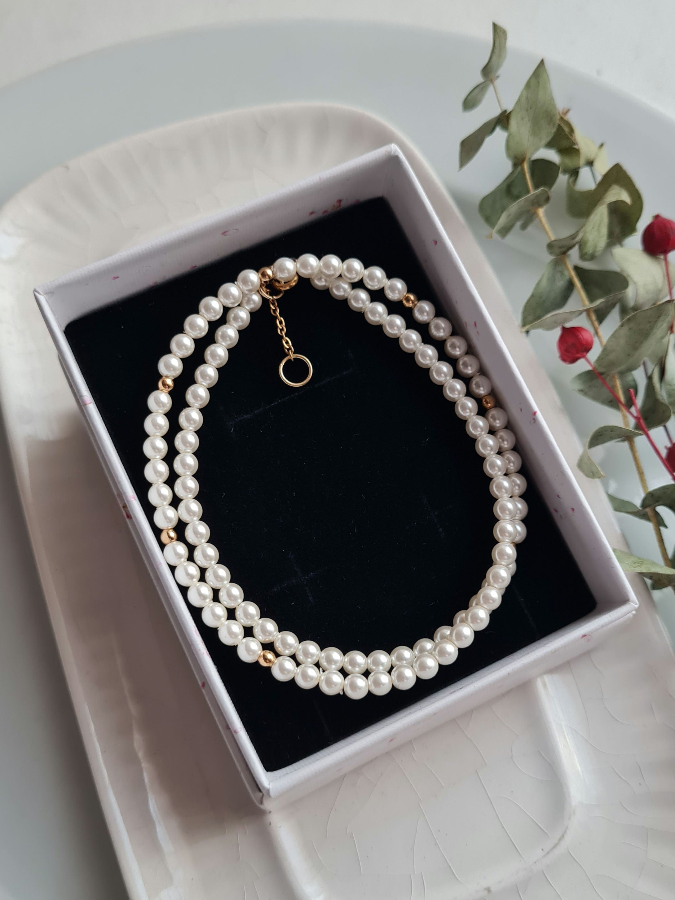 Gargantilla Perlas Checas - Golden