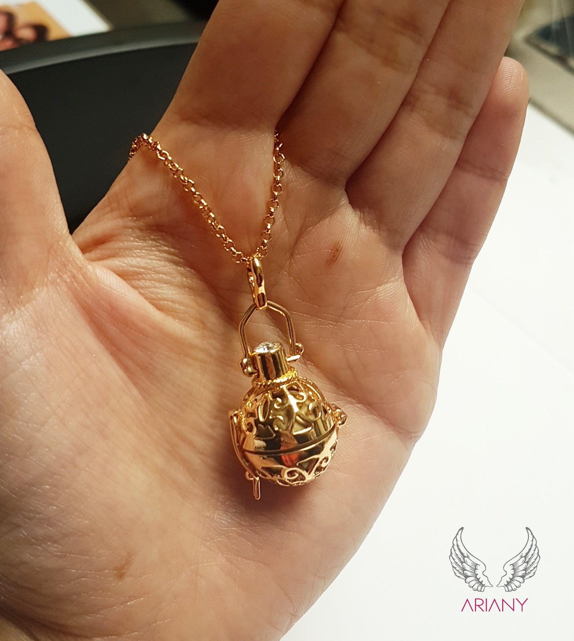 Llamador de Angeles - P925 Micrada en Oro 18k
