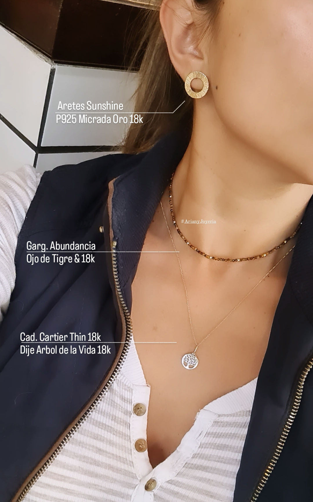 Gargantilla Energy Ojo de Tigre: Abundancia - GF 14k
