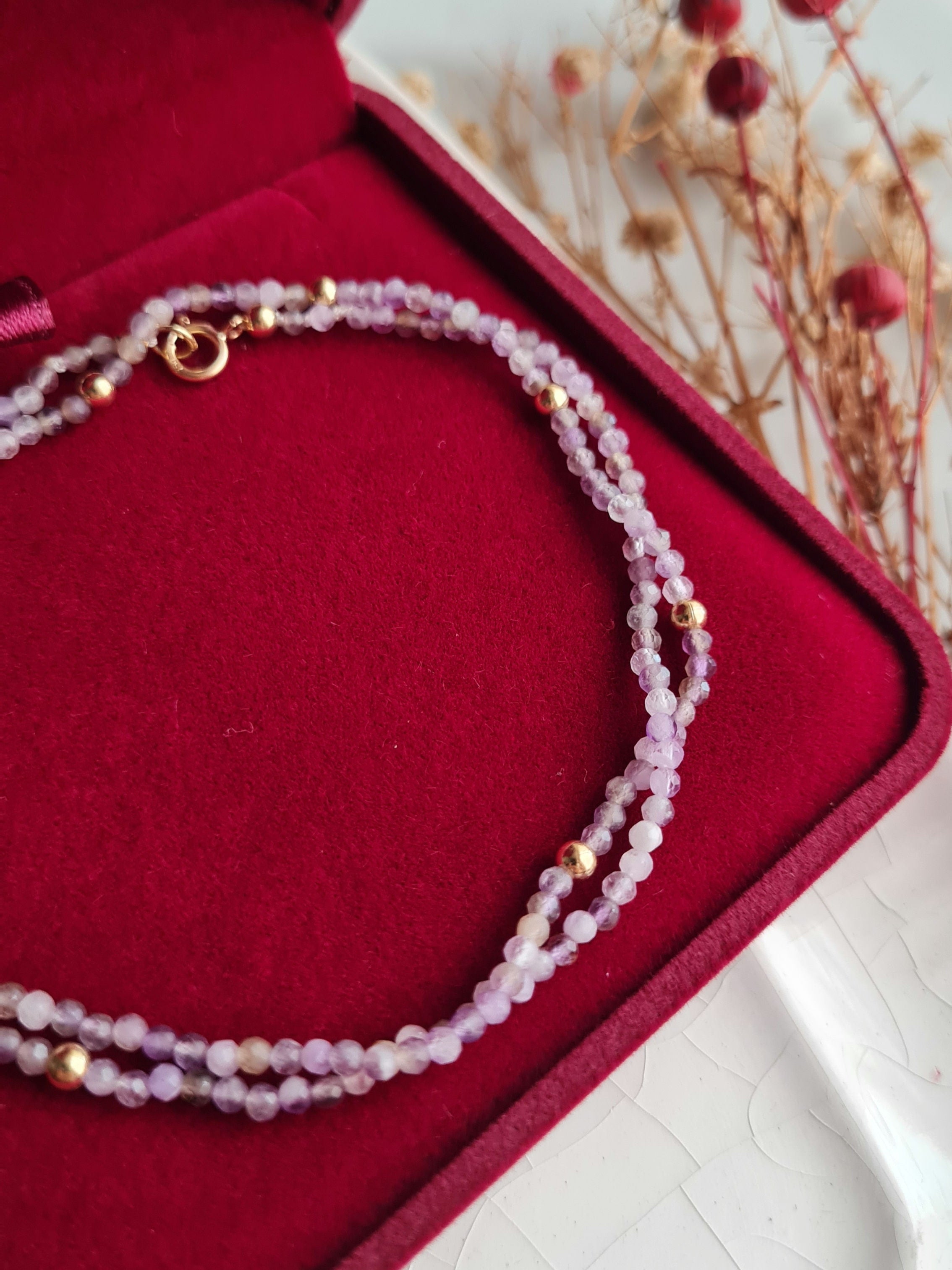 Gargantilla Energy - Amatista: Felicidad & Transmutación - Oro 18k