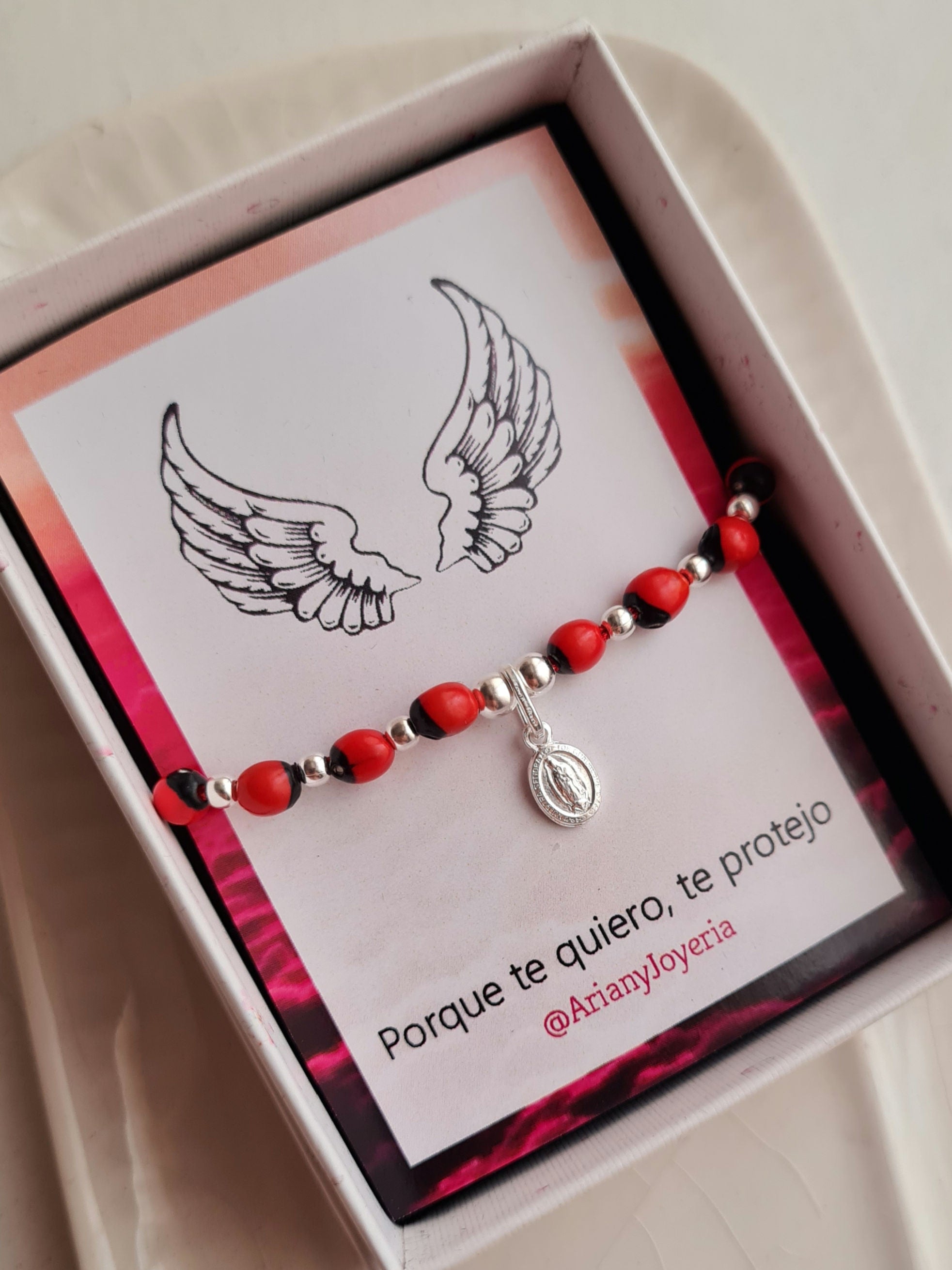 Pulsera Huayruro & San Benito / Divino Niño / Guadalupe / M. Milagrosa - P925