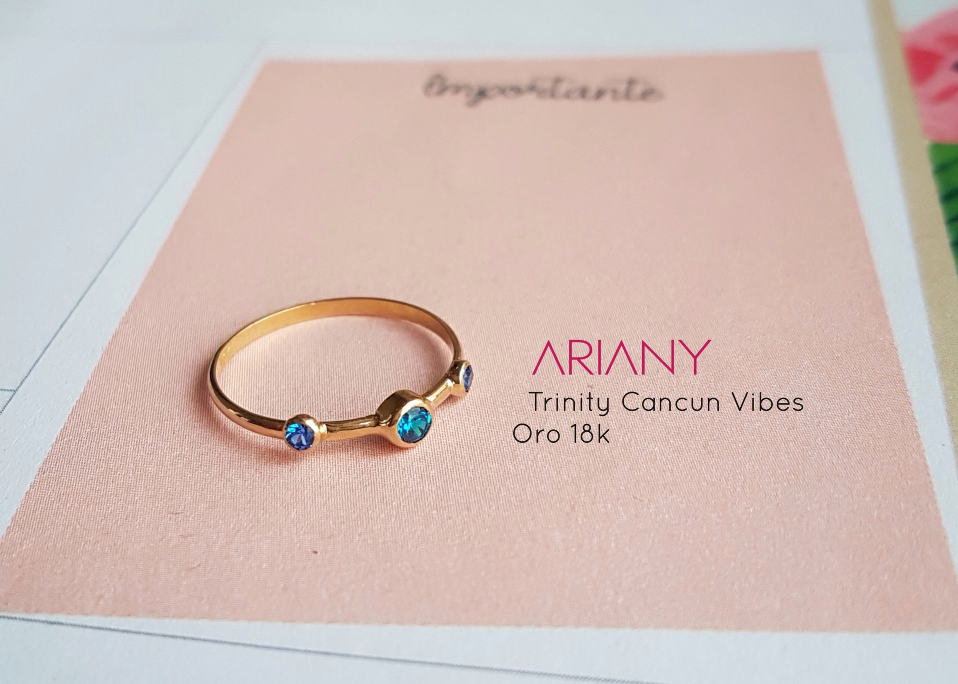 Anillo Topacio Trinity Cancun Vibes - Oro 18k