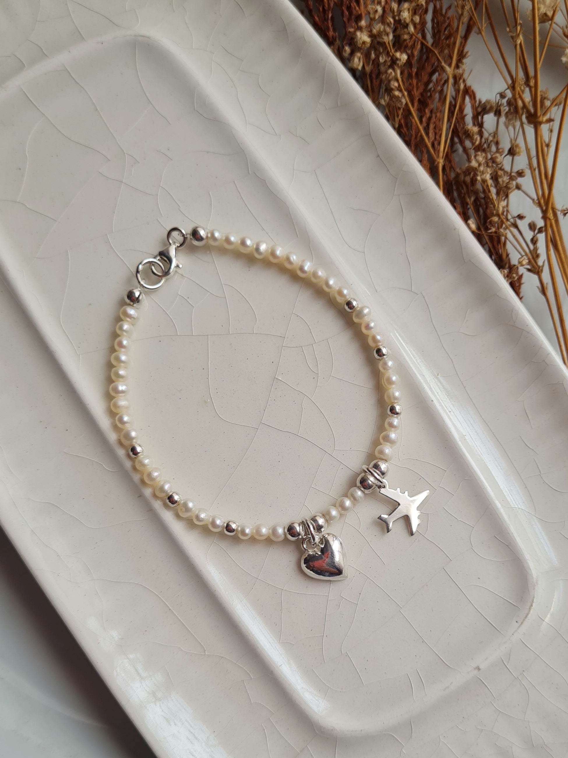 Pulsera Perlas Viajera Love Travel - P925/950