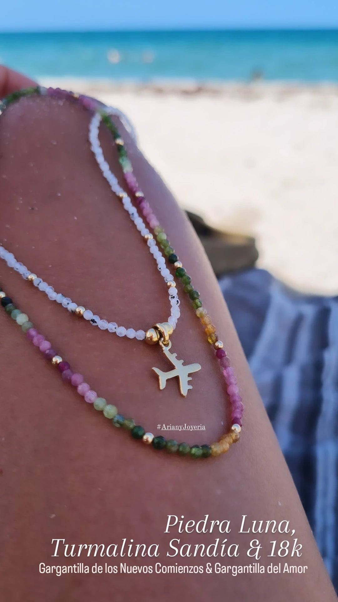 Gargantilla Energy - Turmalinas: Amor, Merecimiento & 7 Chakras - Oro 18k