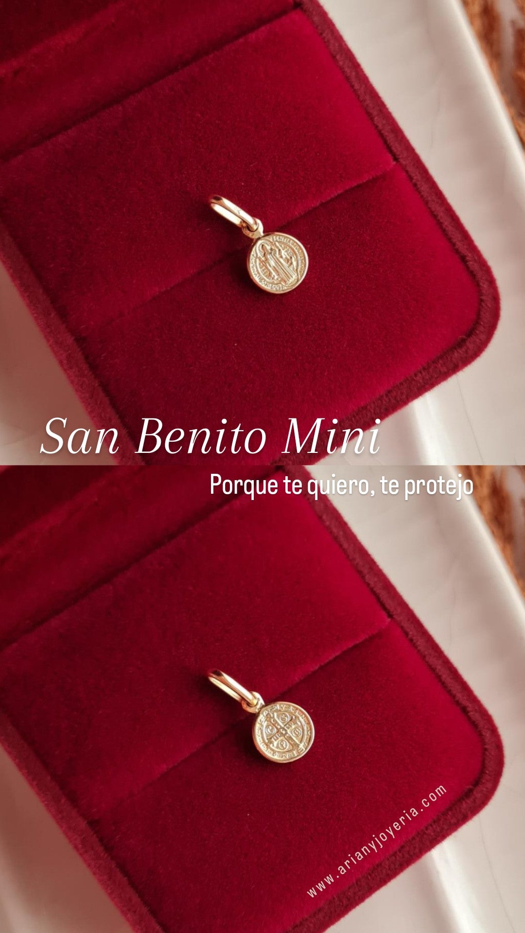 Dije San Benito Charm - Oro 18k