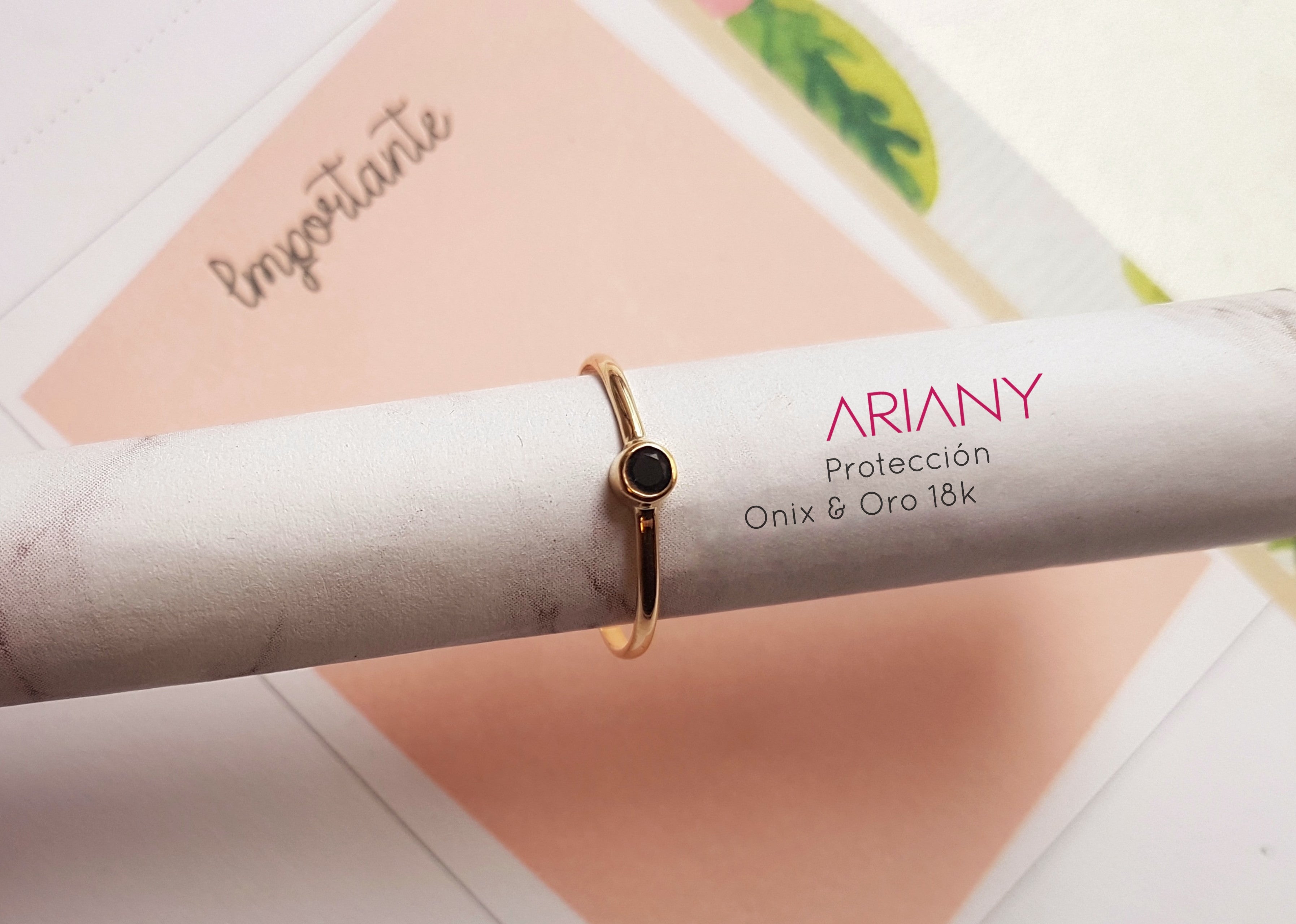 Anillo Onix Sparkle - Oro 18k