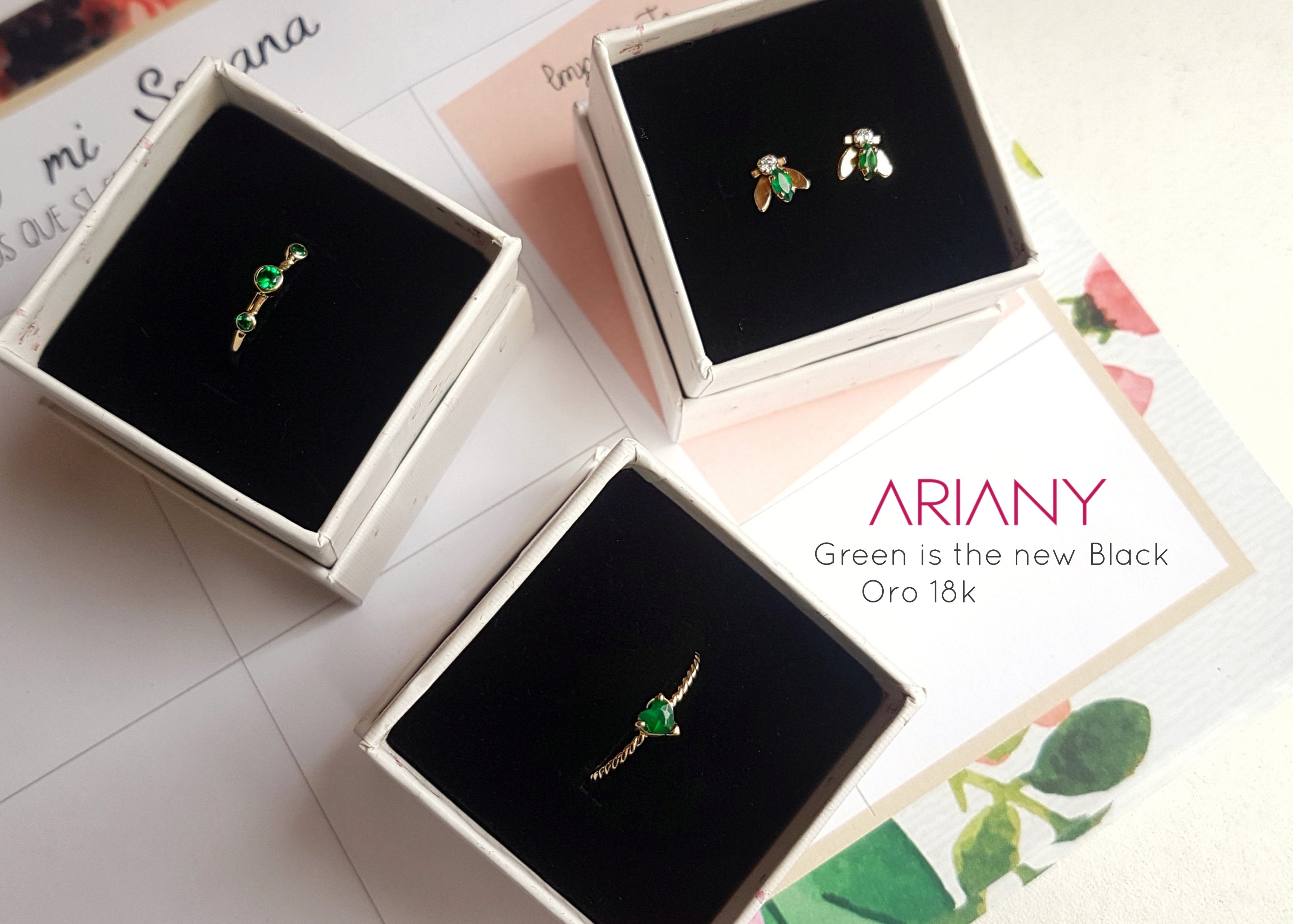 Anillo Corazon Jade - Oro 18k