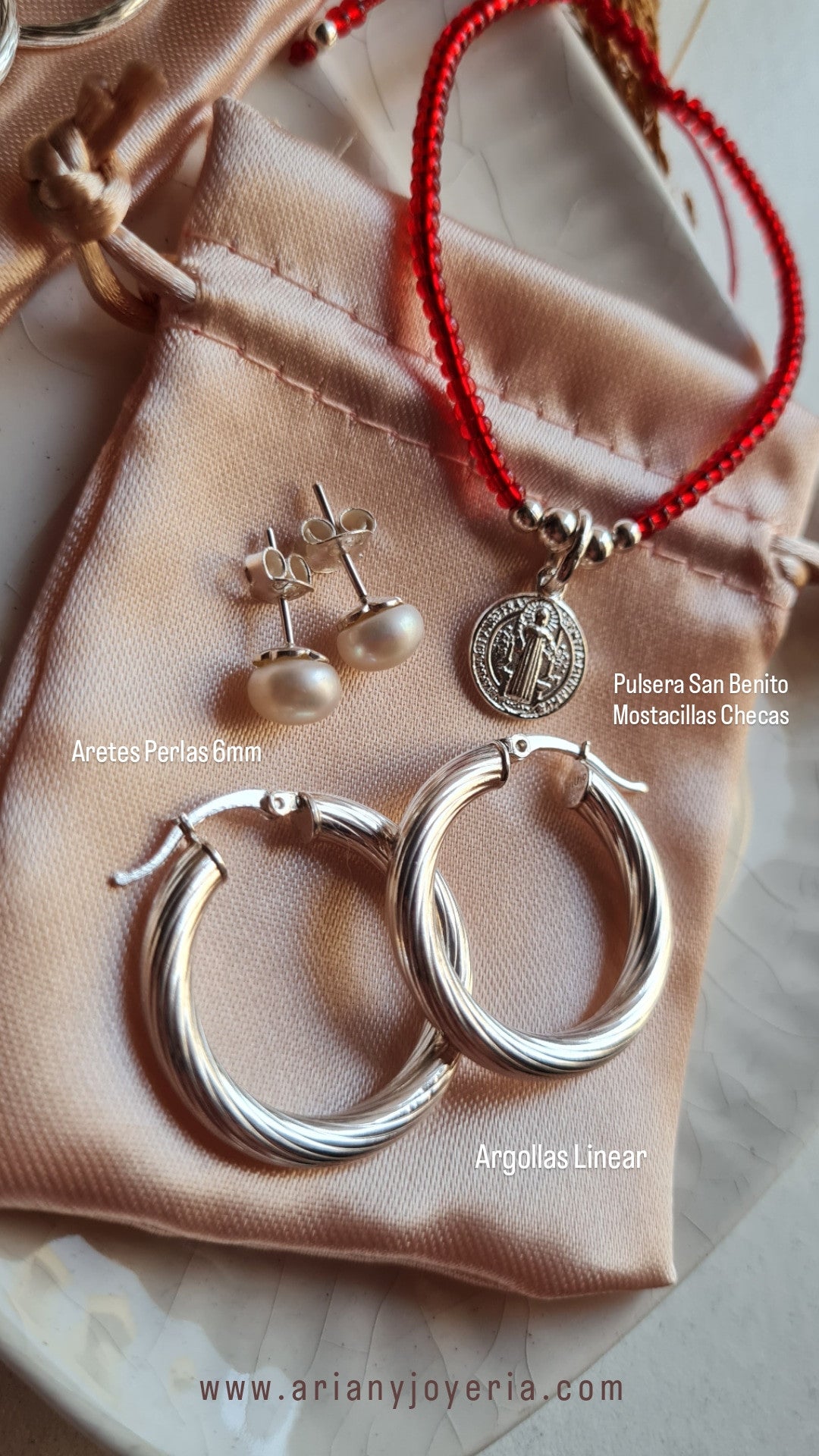 Aretes de Perlas - Plata 950