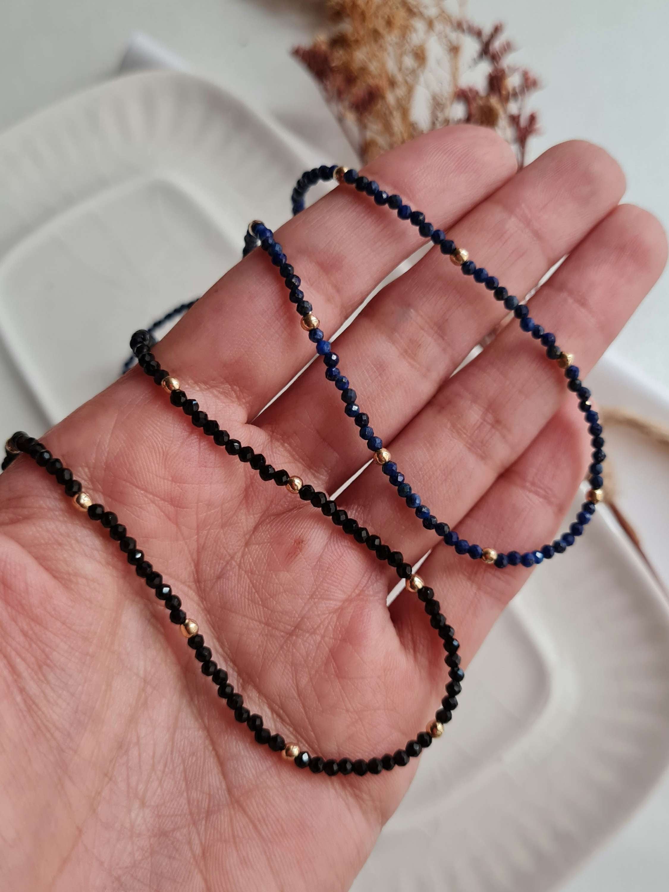 Gargantilla Energy Lapislazuli: Comunicacion e Intuición - Oro 18k