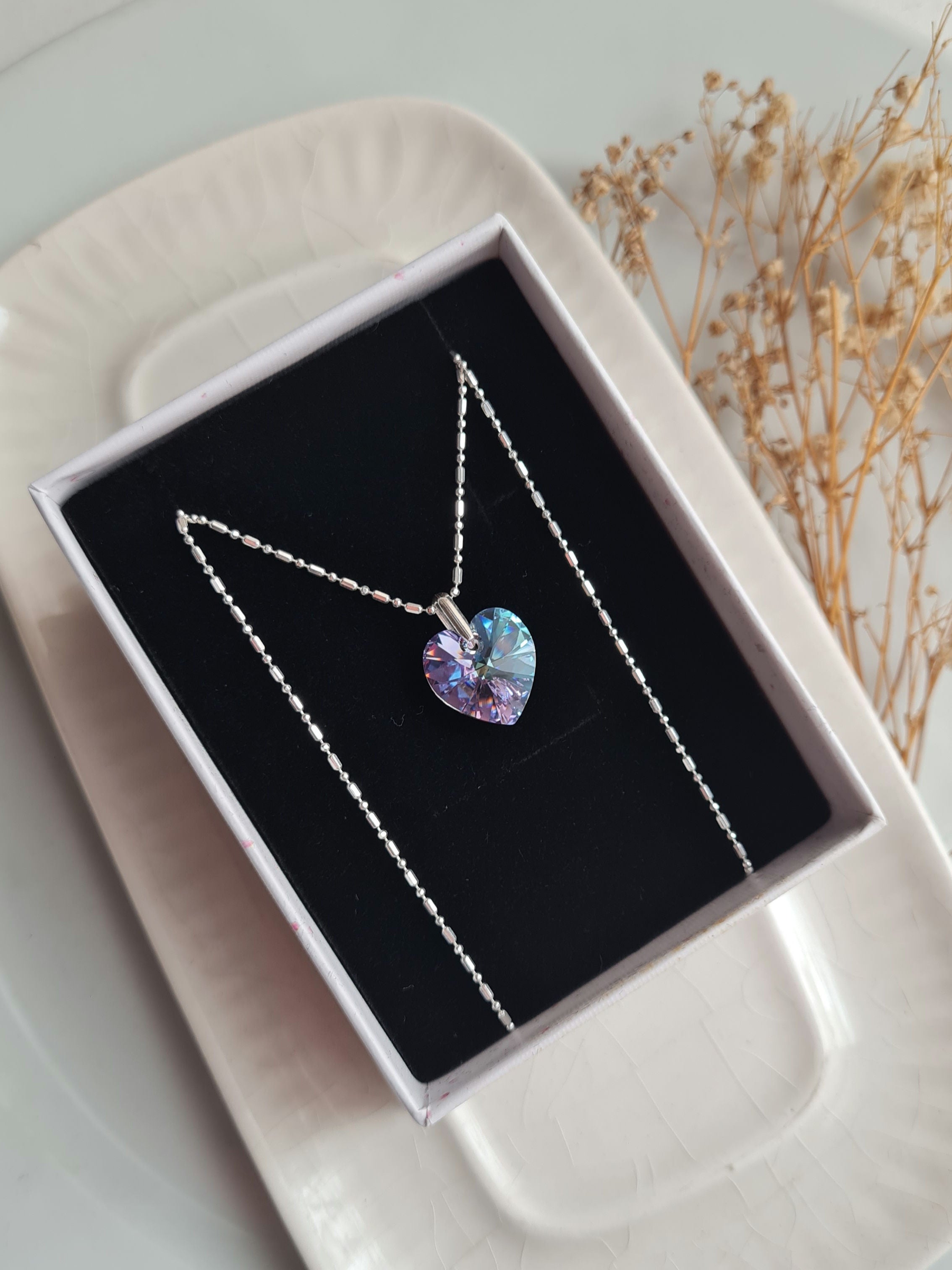 Cadena Corazón Swarovski - Plata 925/950