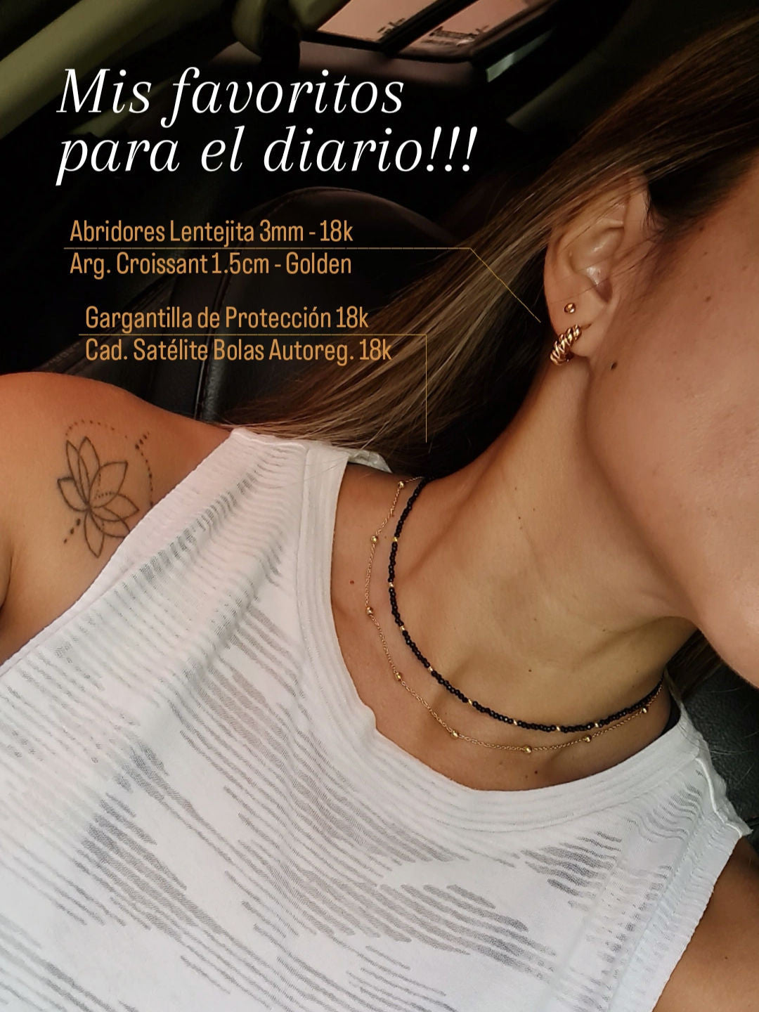 Cadena Satelite Bolas - Oro 18k