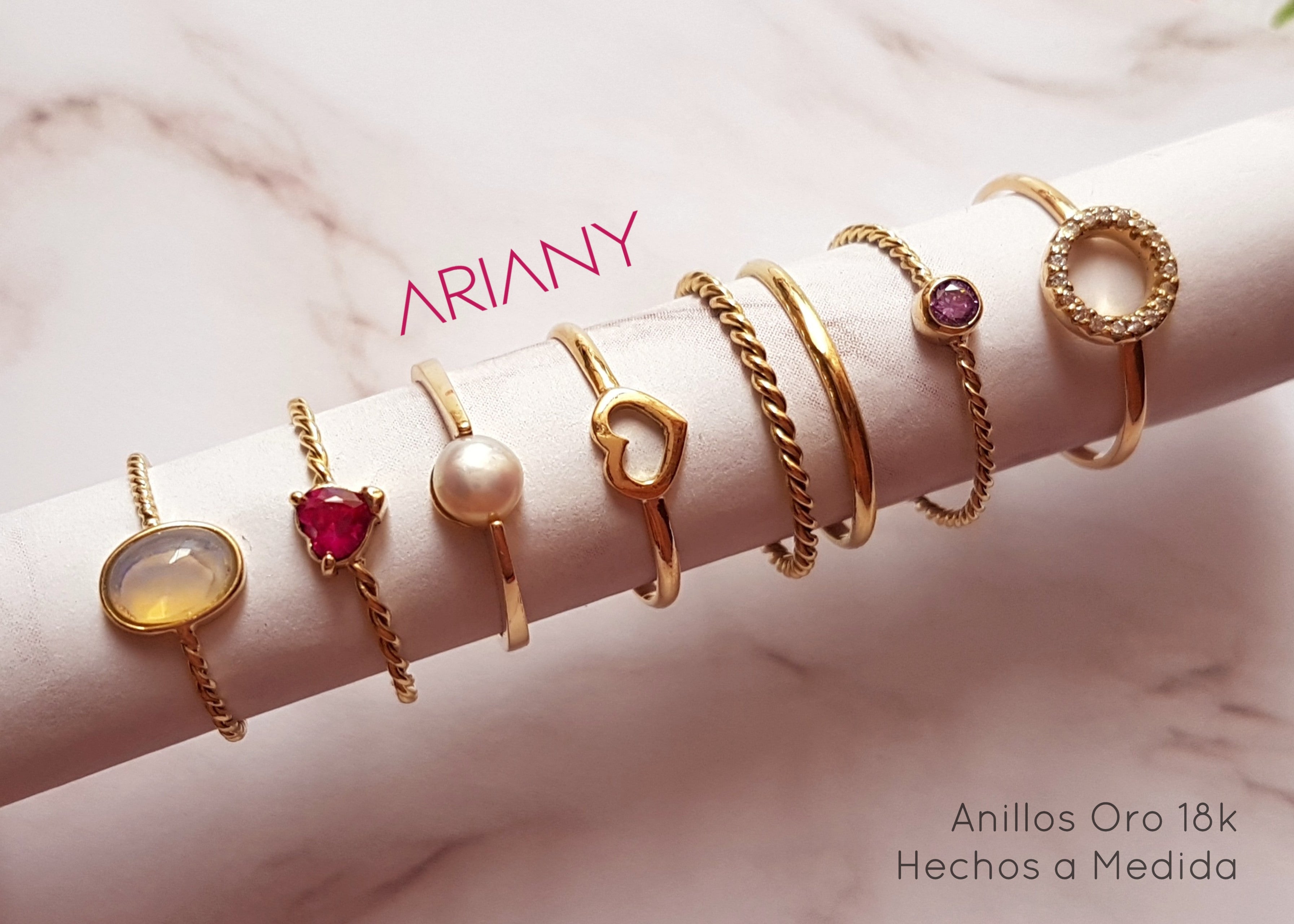 Anillo Doble (Liso & Entorchado) - Oro 18k