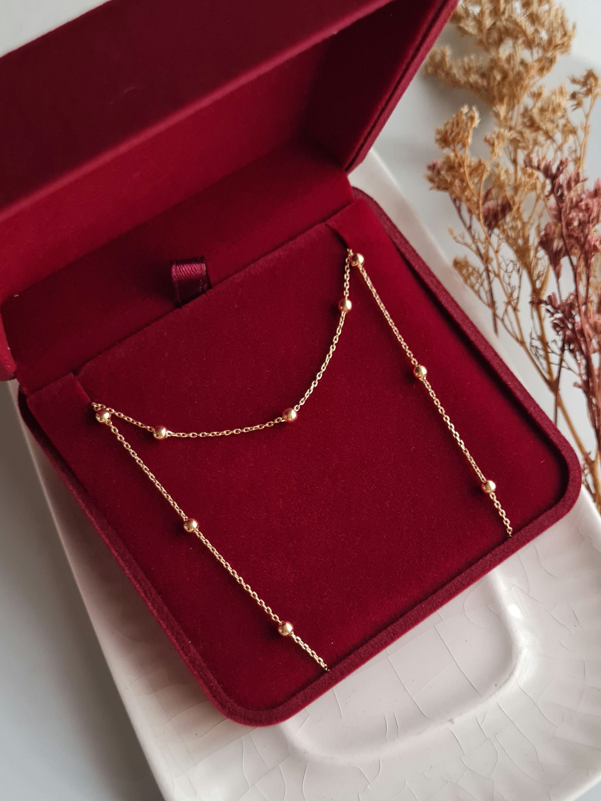 Cadena Satelite Bolas - Oro 18k