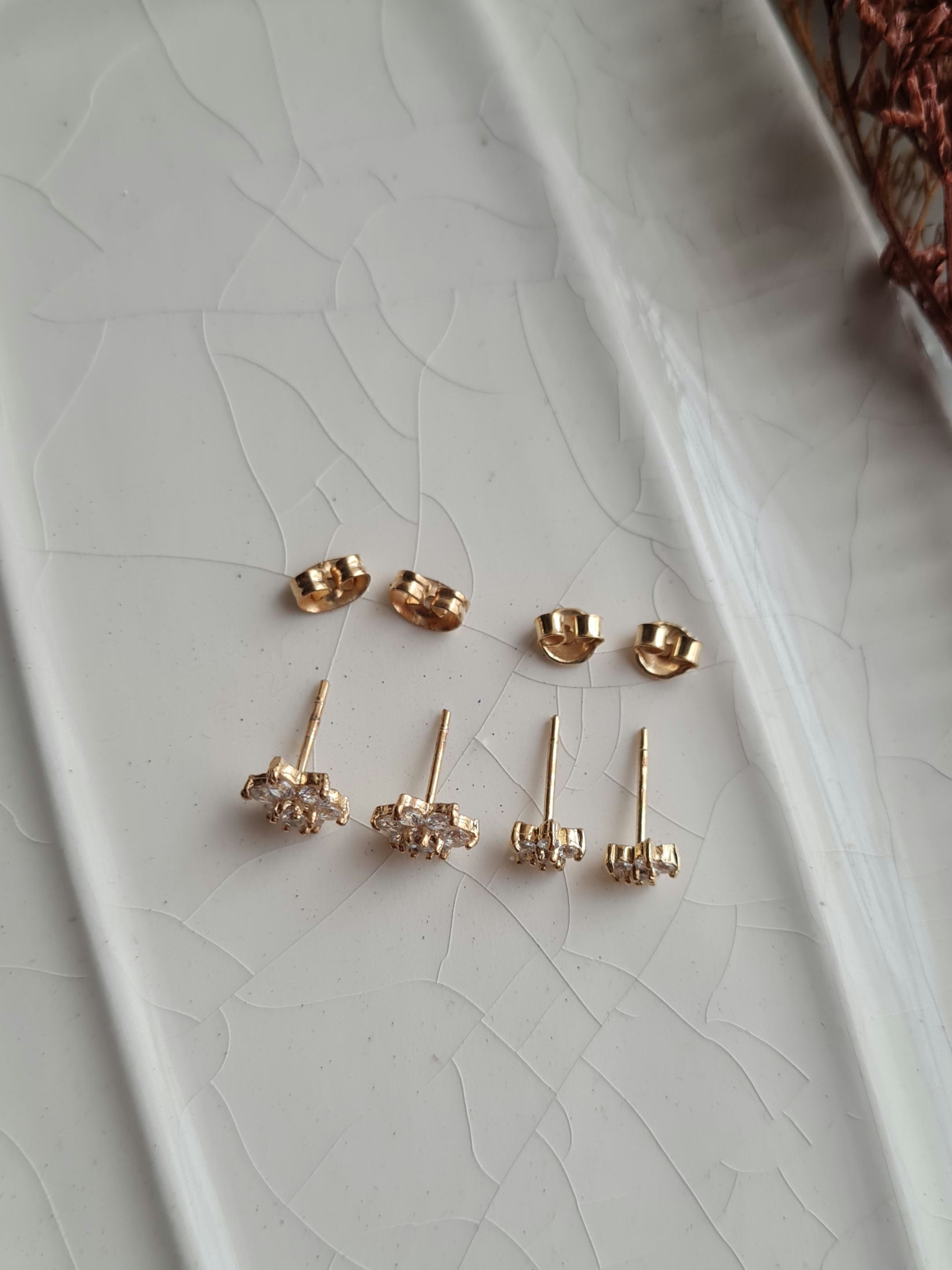 Aretes Roseta - P950 Gold
