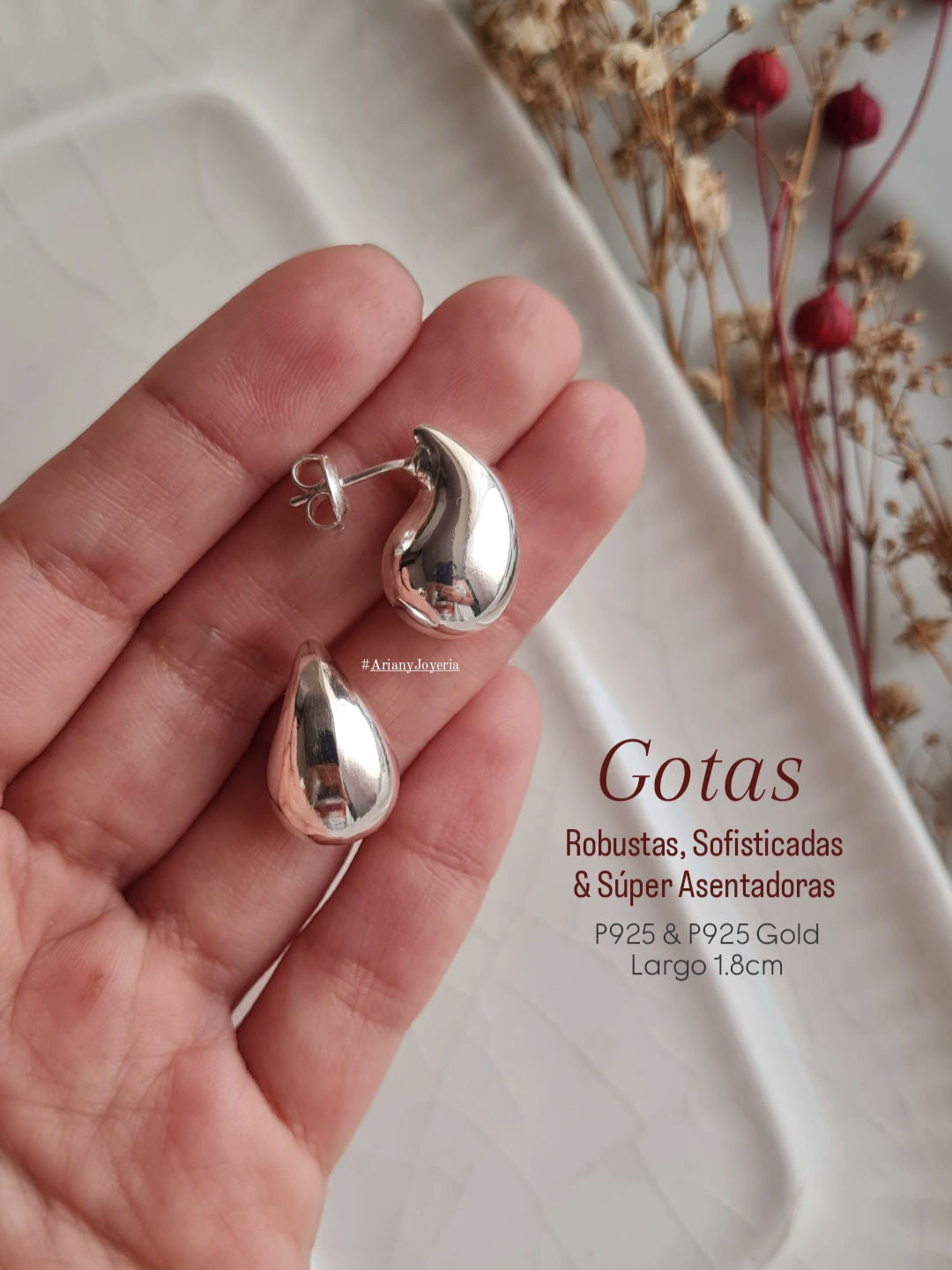 Aretes Gota - P925