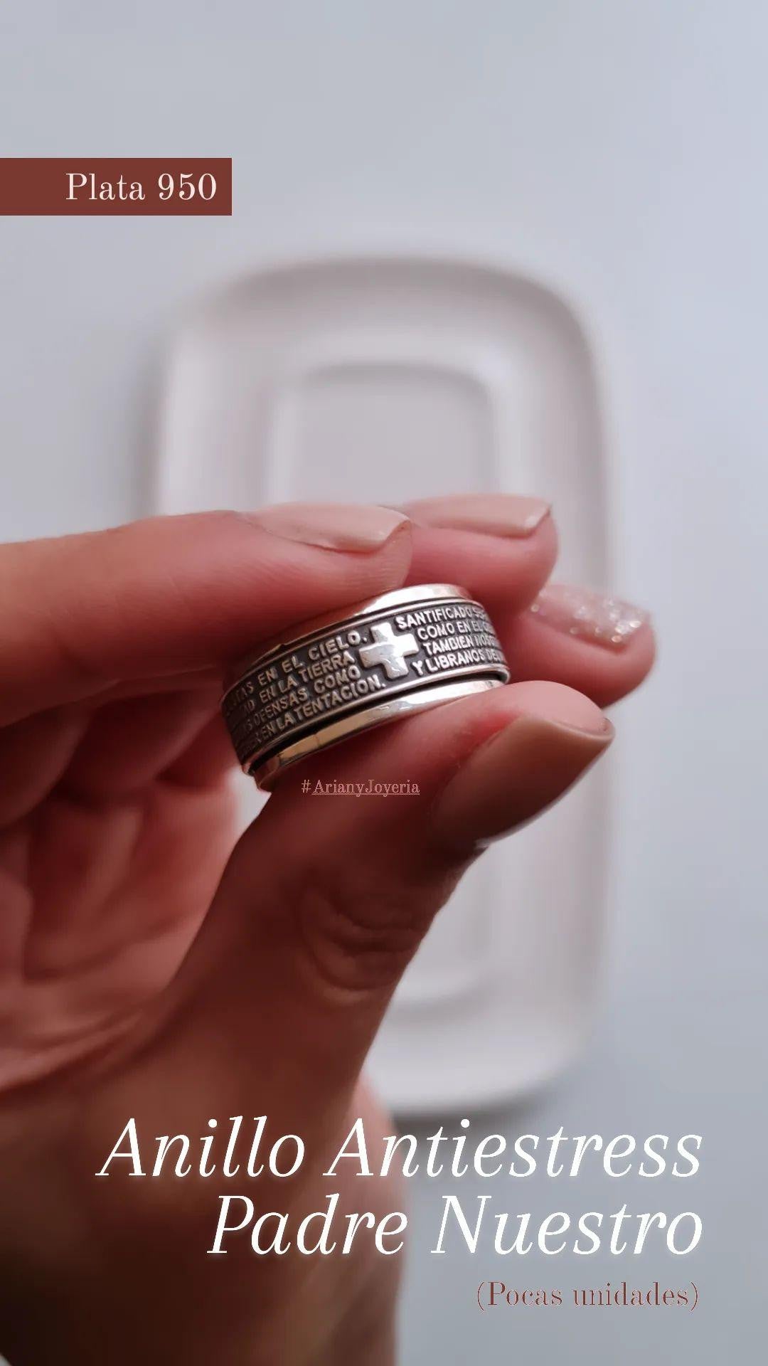 Anillo Antiestress Padre Nuestro - Plata 950