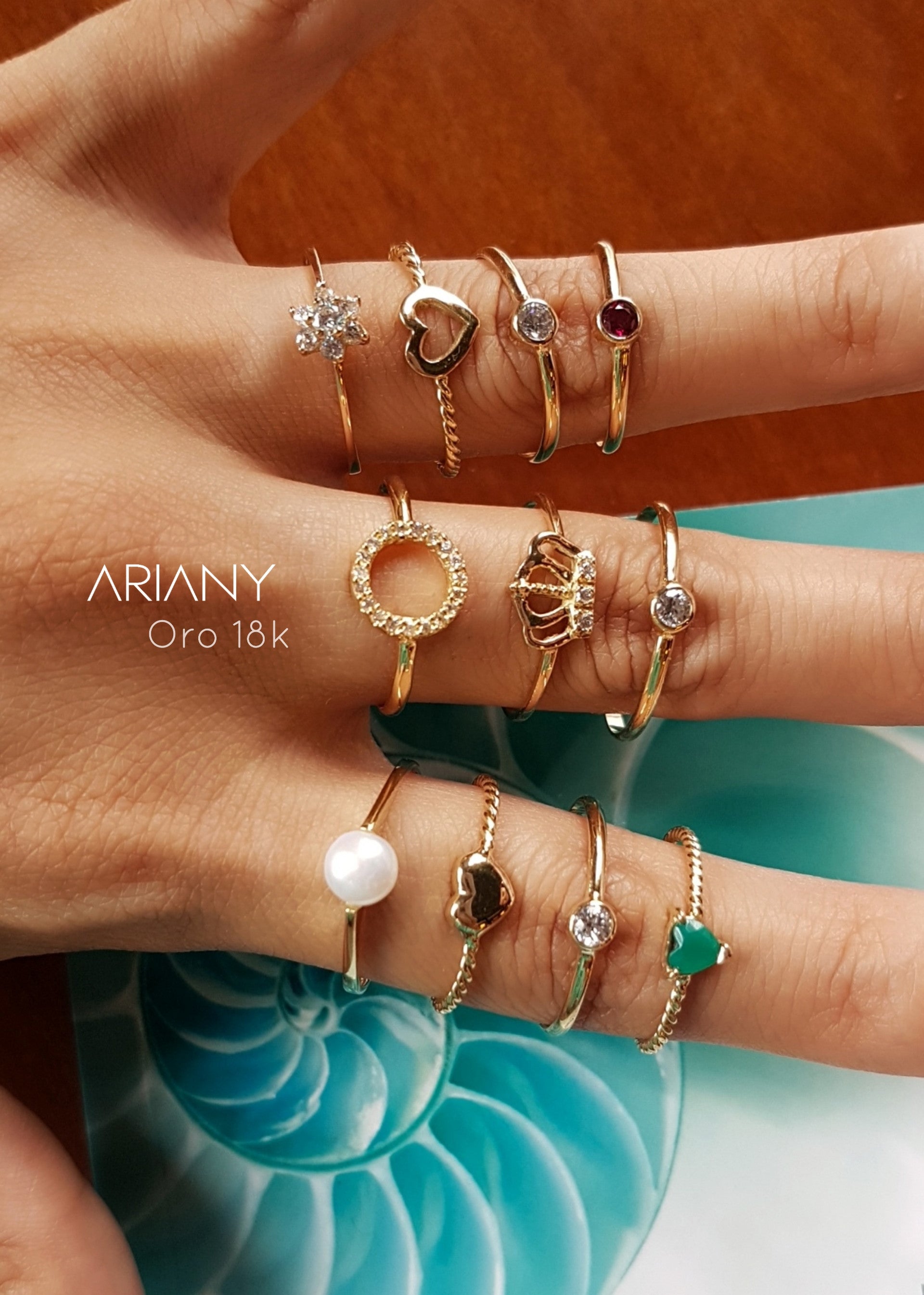 Anillo Rubi Sparkle  - Oro 18k