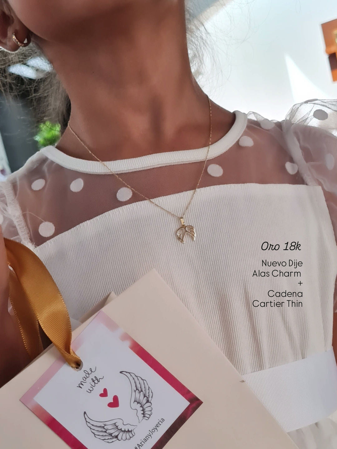 Dije Alas Charm - Oro 18k