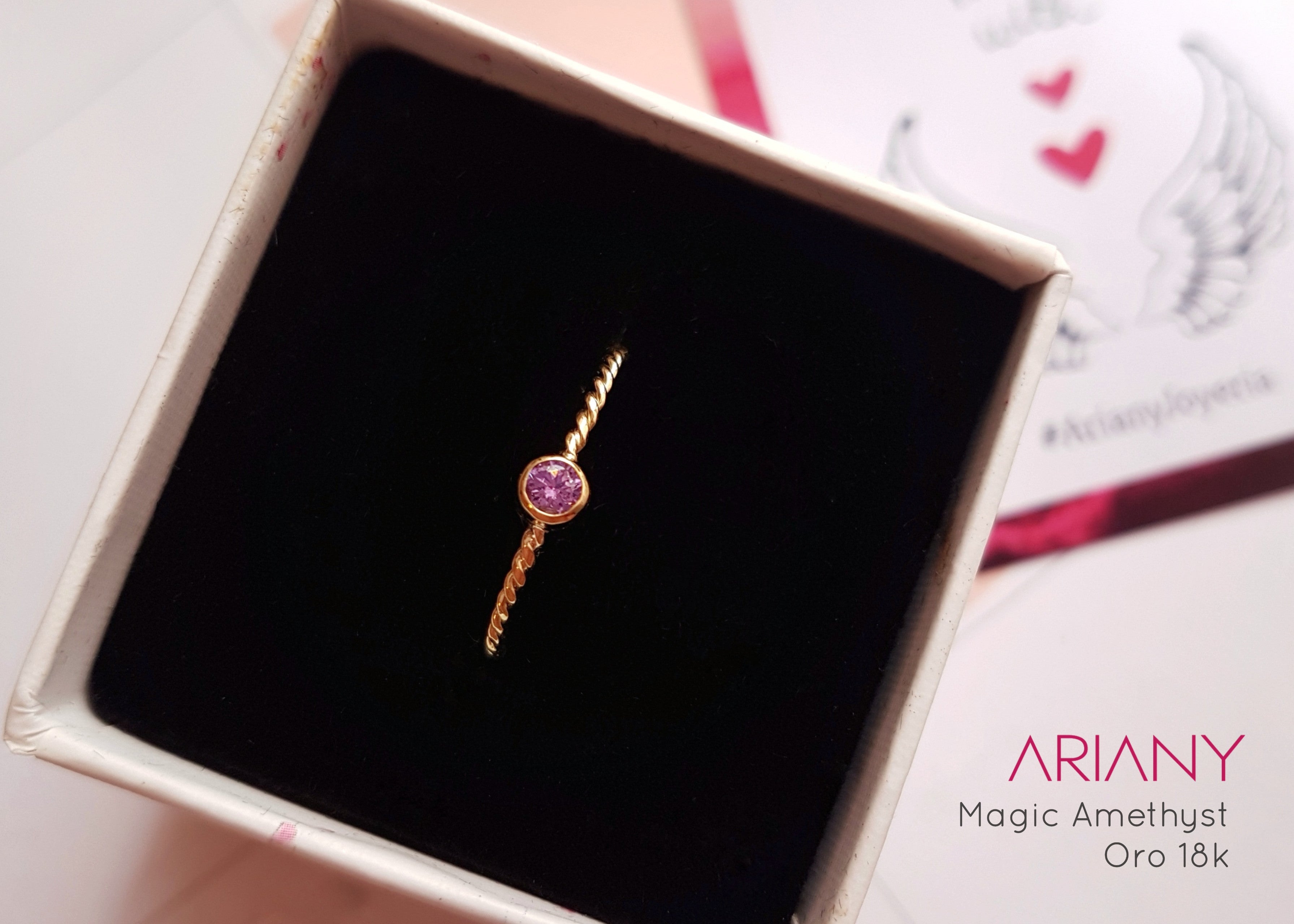 Anillo Amatista Sparkle - Oro 18k