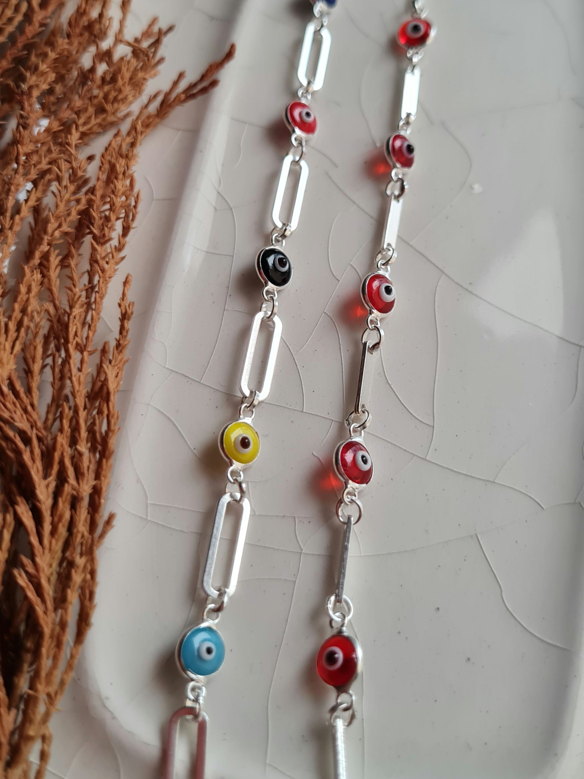 Pulsera Ojo Turco Clips - Plata 925