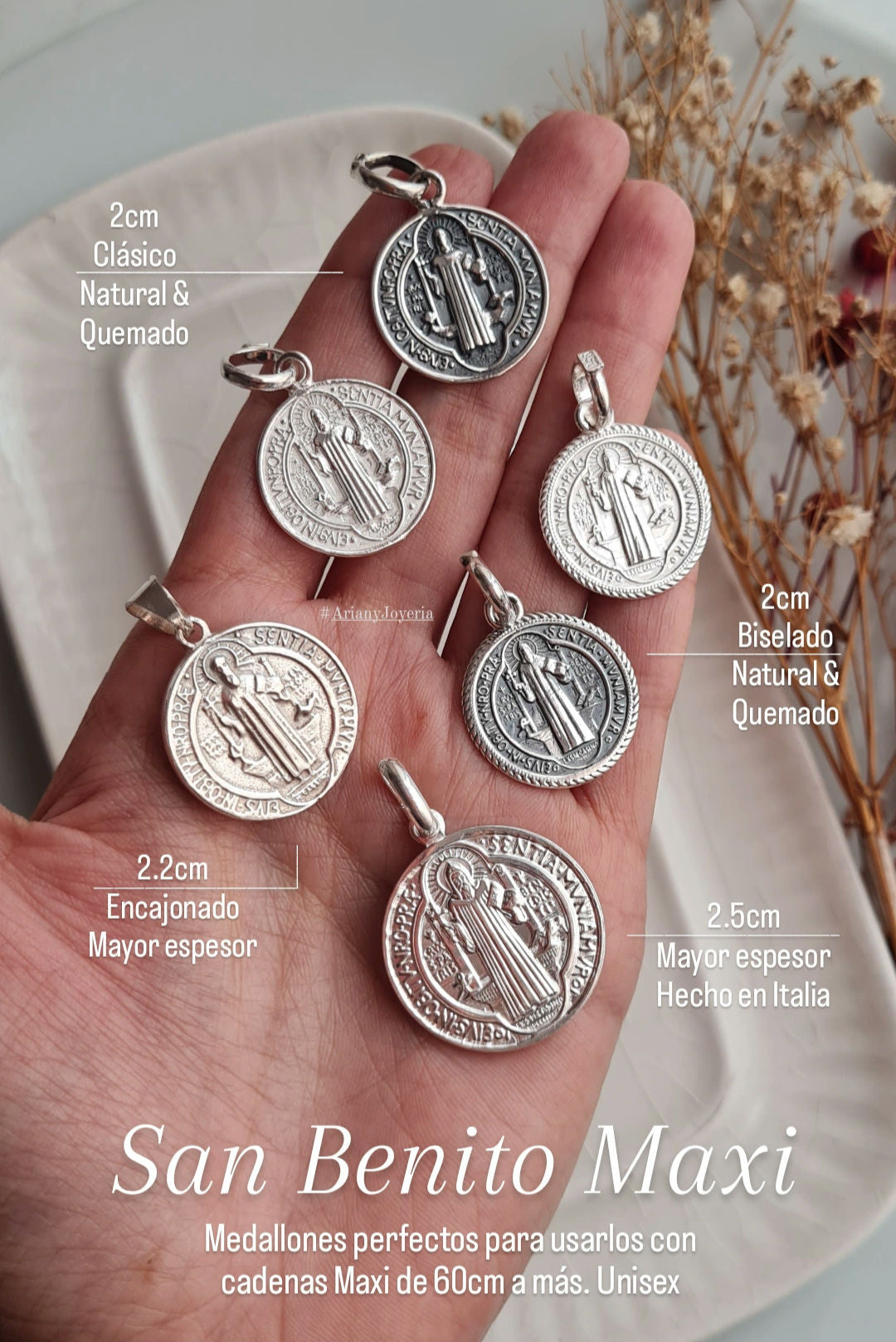 Dije San Benito - Plata 925/950