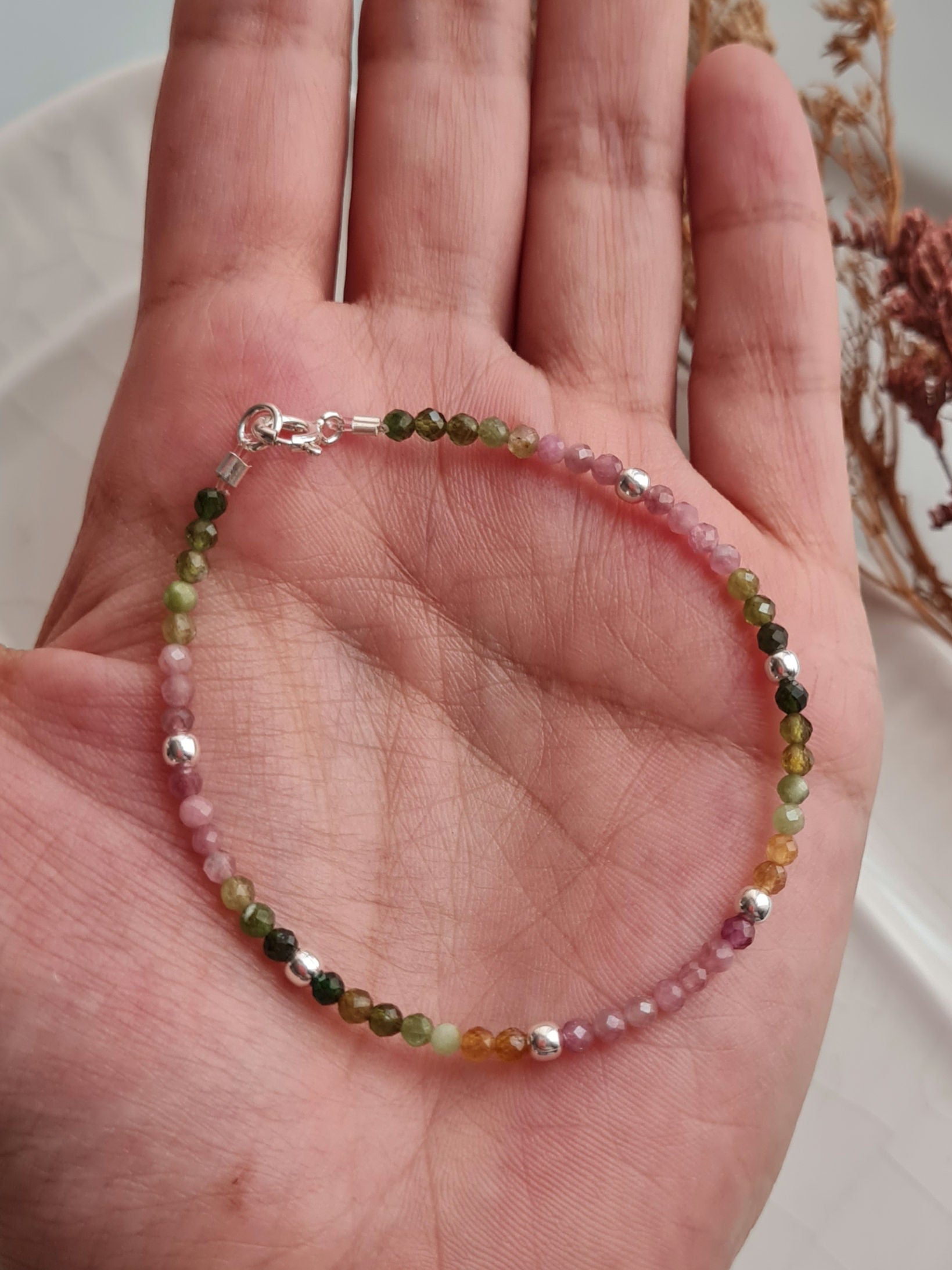 Pulsera Turmalinas "Amor & Merecimiento"  - Plata 925/950