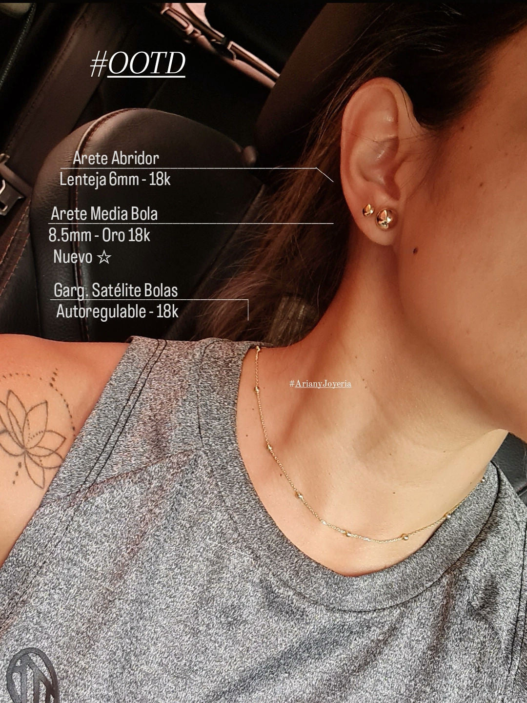 Arete Media Bola - Oro 18K