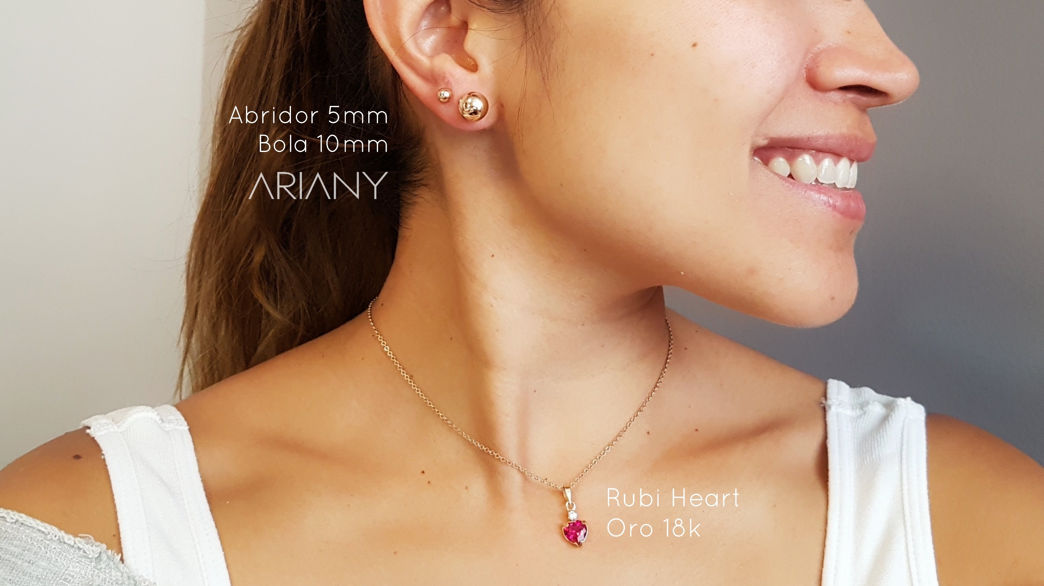 Arete Bola - Oro 18K