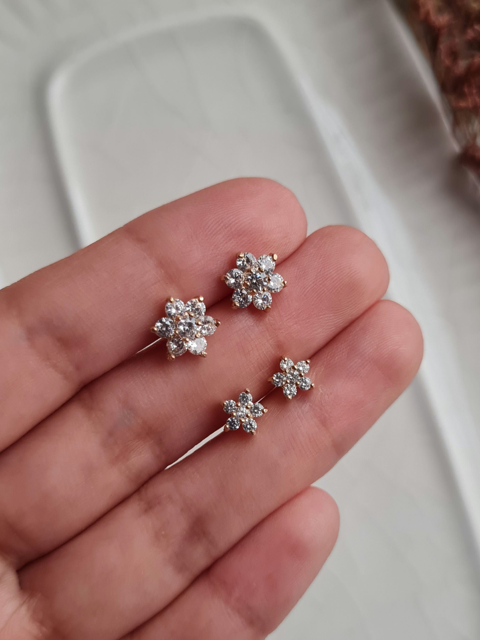 Aretes Roseta - P950 Gold
