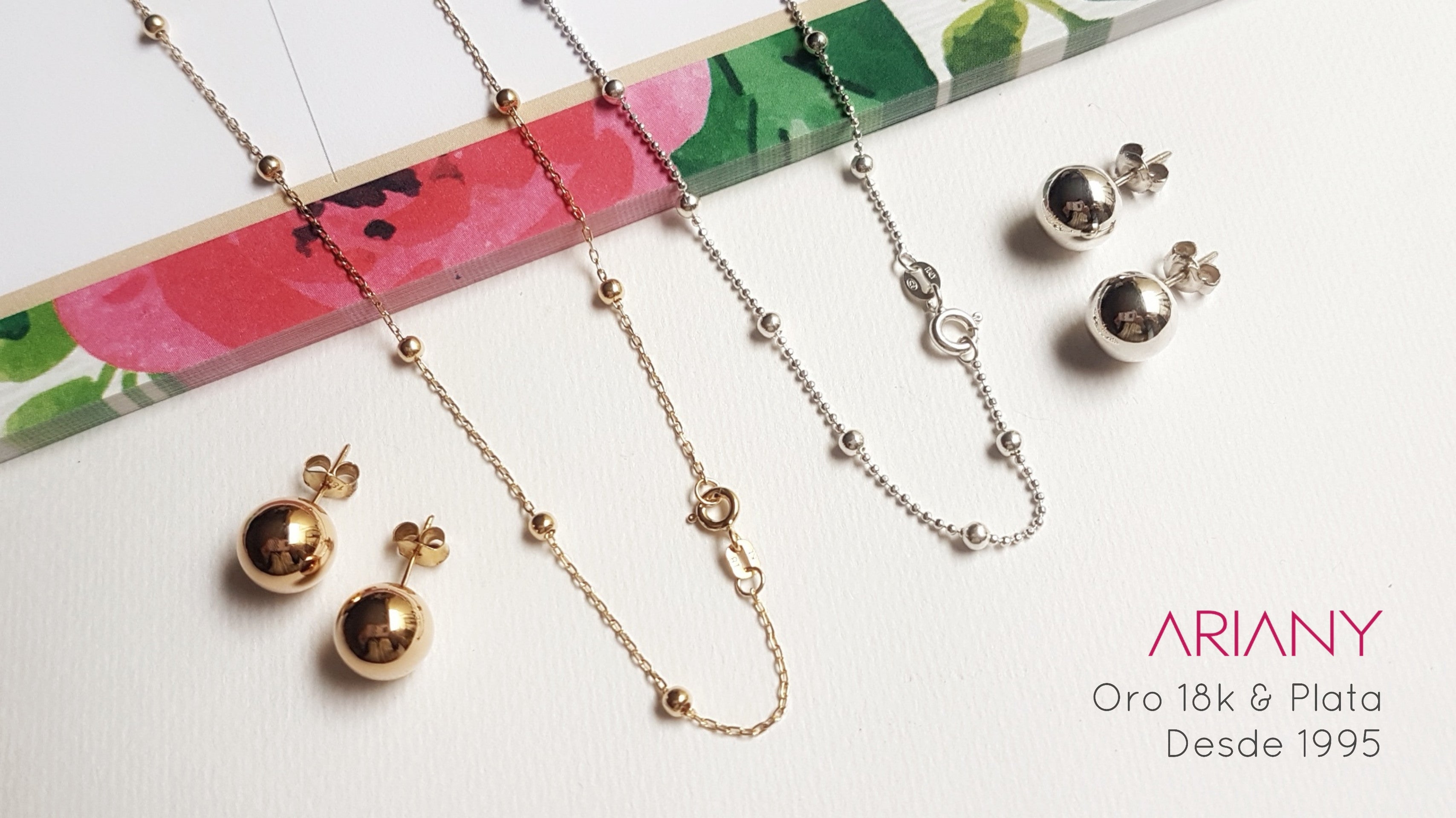 Cadena Satelite Bolas - Oro 18k